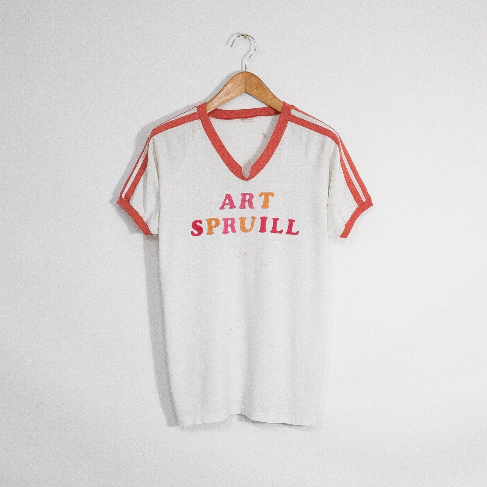 Vintage Vintage 80s Art Spruill Ringer T Shirt M - Army Distressed Size US M / EU 48-50 / 2 - 1 Thumbnail