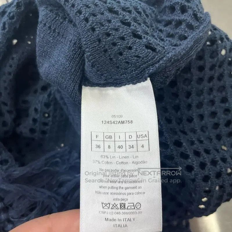 Dior Dior Women's Navy Cropped Top with Fringe . Size XS / US 0-2 / IT 36-38 - 4 Thumbnail