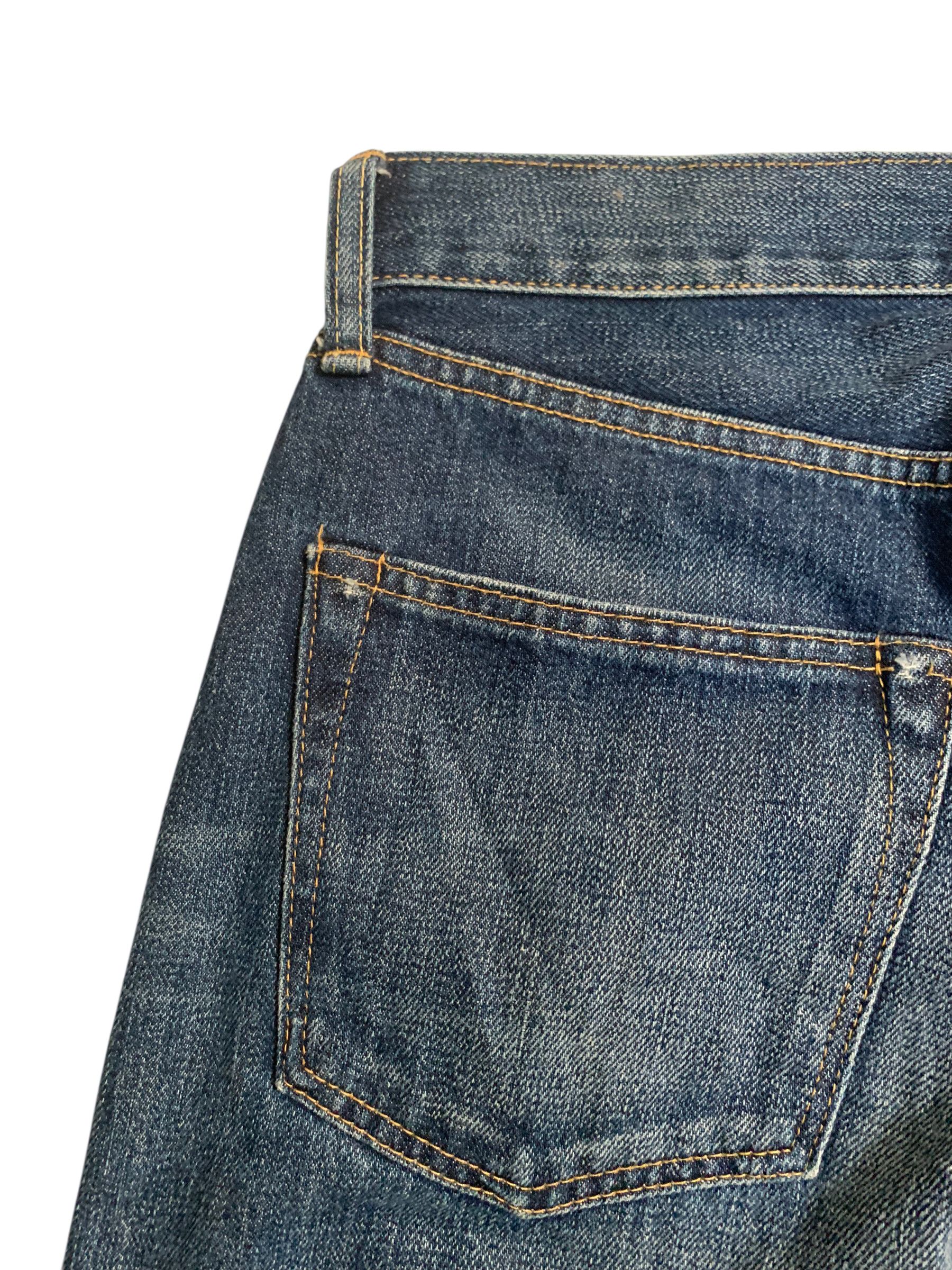 Kapital UNKNOWN BRAND JAPANESE SELVEDGE BUTTON FLY DISTRESSED DENIM Size US 32 / EU 48 - 14 Thumbnail