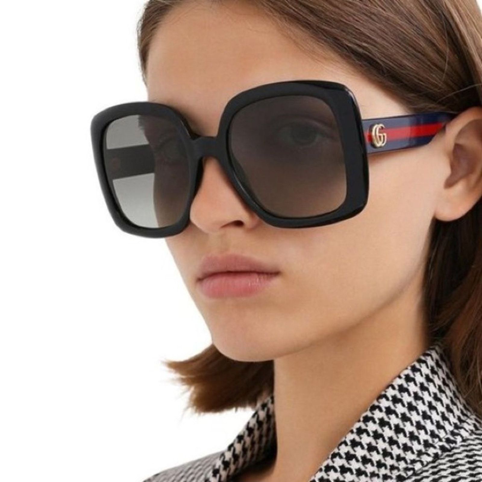 Gucci BRAND NEW GUCCI GG0713S 001 Black/Blue/Grey Sunglasses Size ONE SIZE - 1 Thumbnail