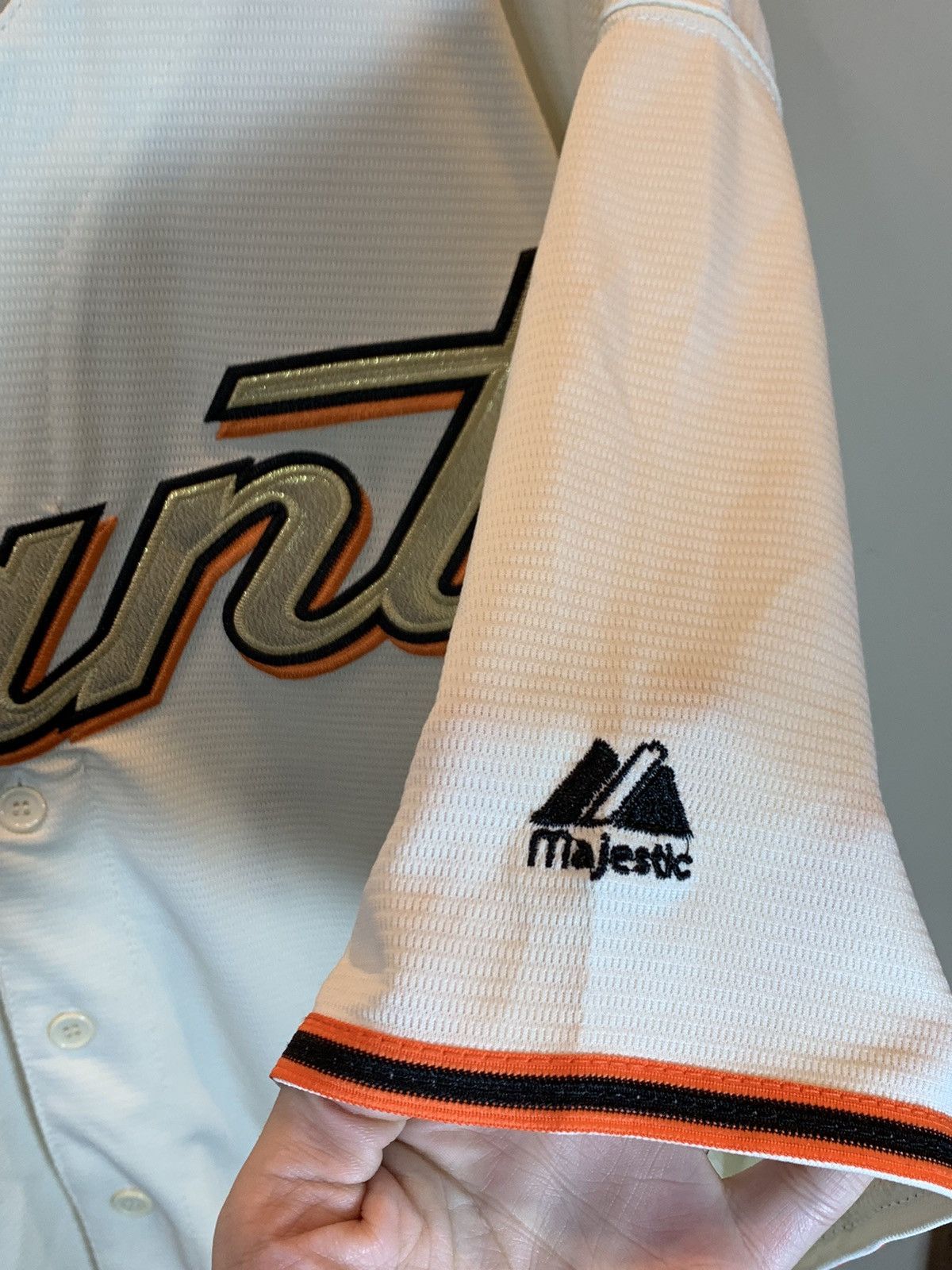 MLB × Majestic × Vintage RARE Vintage Madison Bumgarner #40 SF Giants Majestic Jersey Size US XL / EU 56 / 4 - 6 Thumbnail