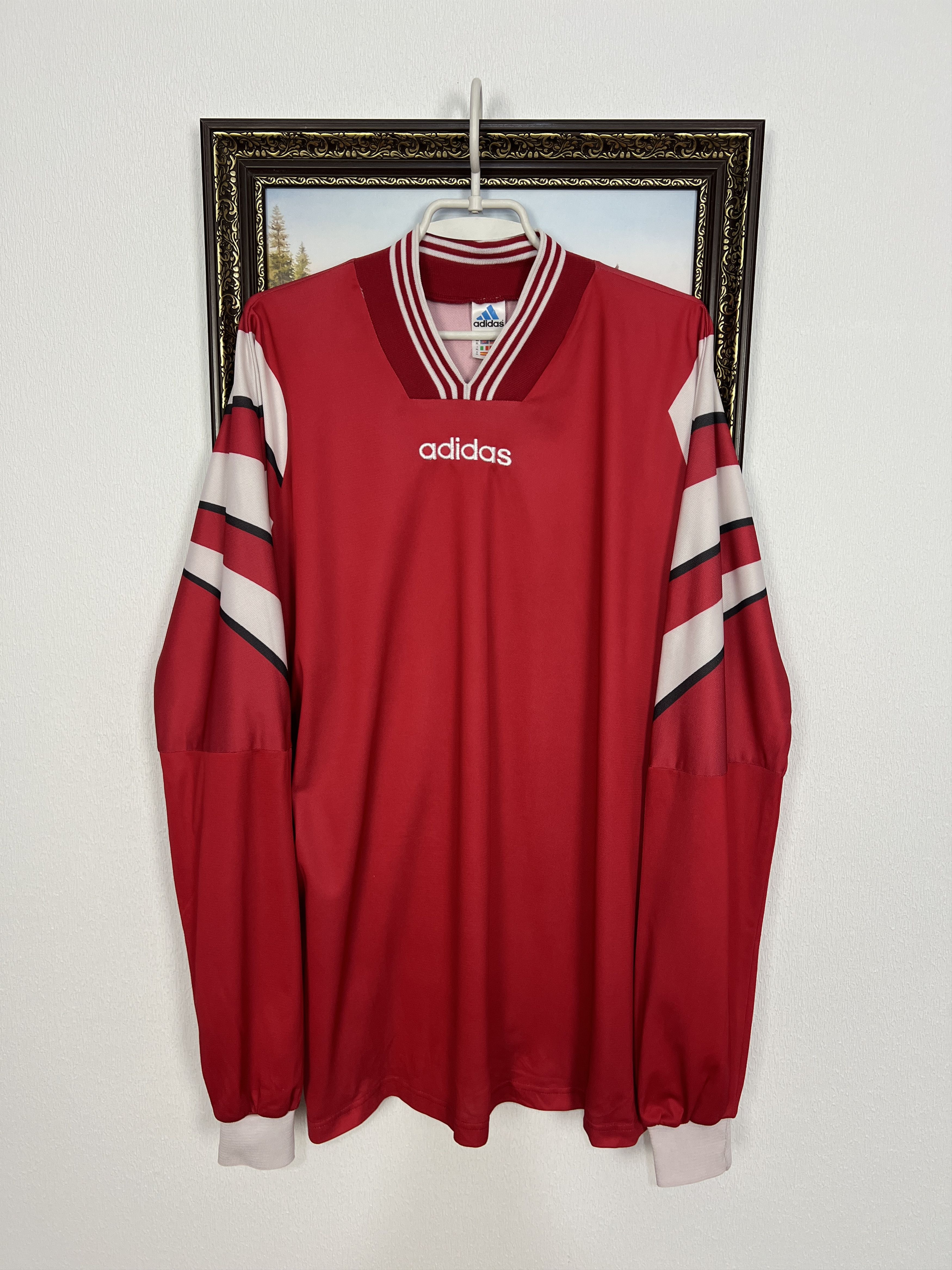 Adidas Vintage Football Template Shirt Soccer Long Sleeve Jersey Size US XL / EU 56 / 4 - 1 Thumbnail