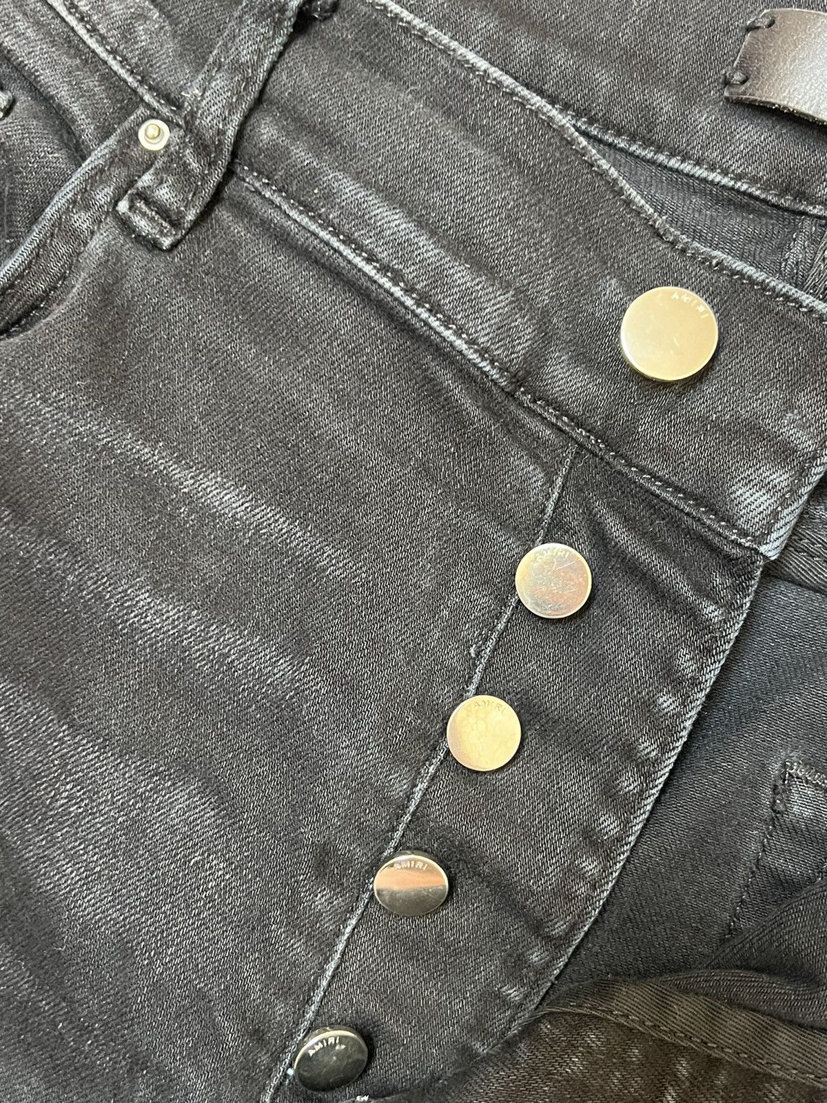 Amiri Amiri MX-1 Black Distressed Skinny Jeans With Brown Patch Size US 36 / EU 52 - 6 Thumbnail