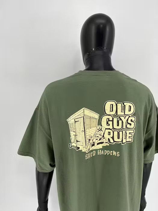 Japanese Brand × Vintage Vintage Y2K Old Guys Rule T-Shirt Big Logo Size L Size US XXL / EU 58 / 5 - 8 Thumbnail