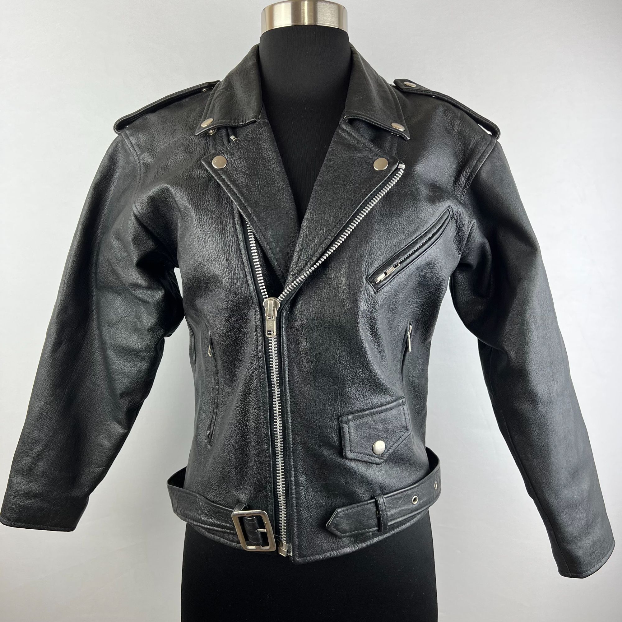 Other KC Collections Biker Leather Moto Motorcycle Jacket Size S / US 4 / IT 40 - 1 Thumbnail