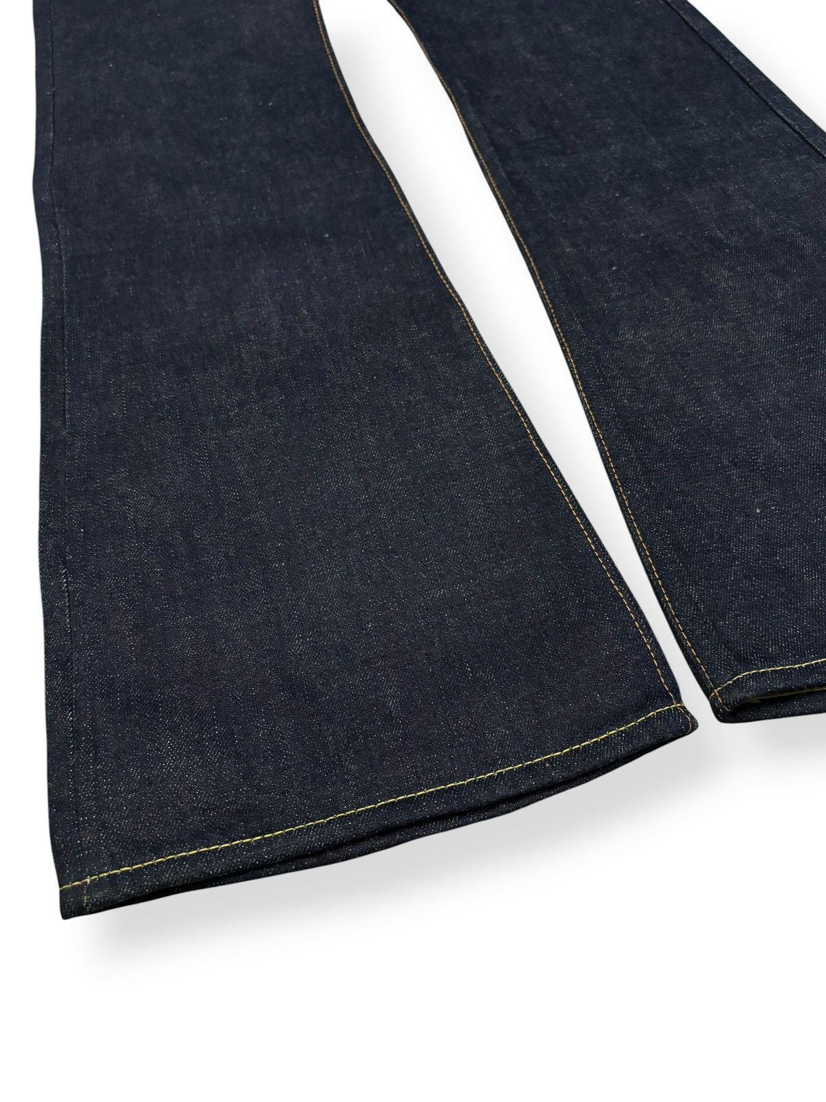 Tornado Mart Vintage Japanese Brand Jelado 15oz Raw Indigo Flare Jeans Size US 30 / EU 46 - 7 Thumbnail