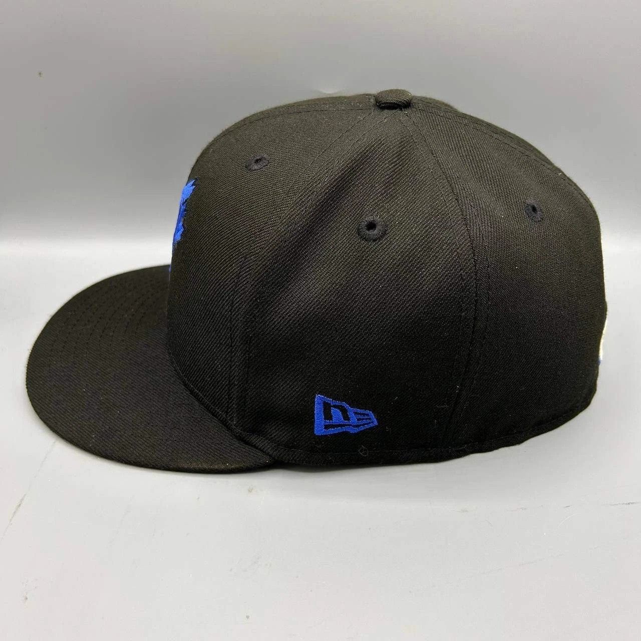 New Era Toronto Blue Jays Hat Men 7 3/8 Black Blue MLB Fitted Cap Size ONE SIZE - 6 Thumbnail
