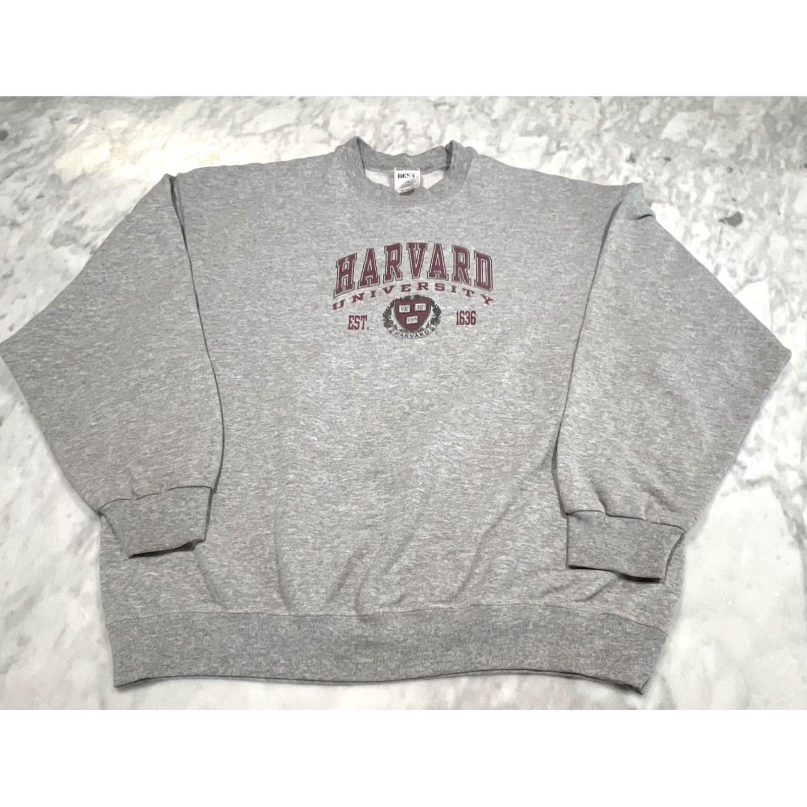 Fruit Of The Loom VINTAGE Harvard University XL Crew neck Pullover Sweatshirt Fruit Of The Loom Mens Graphic Print Size US XL / EU 56 / 4 - 3 Thumbnail