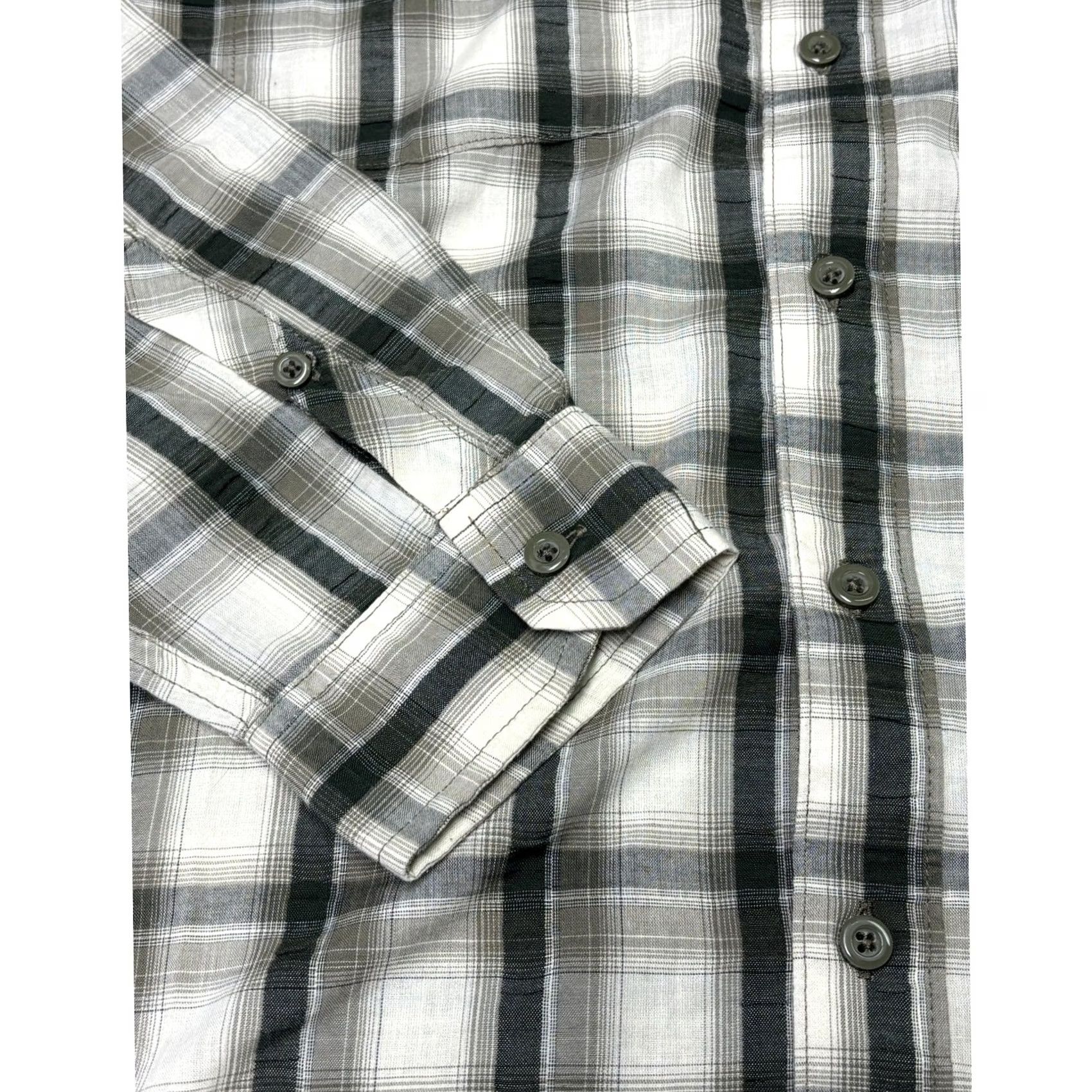 Mountain Hardwear Mountain Hardwear Mens Plaid Long Sleeve Button Down Shirt Grey Black White M Size US M / EU 48-50 / 2 - 3 Thumbnail