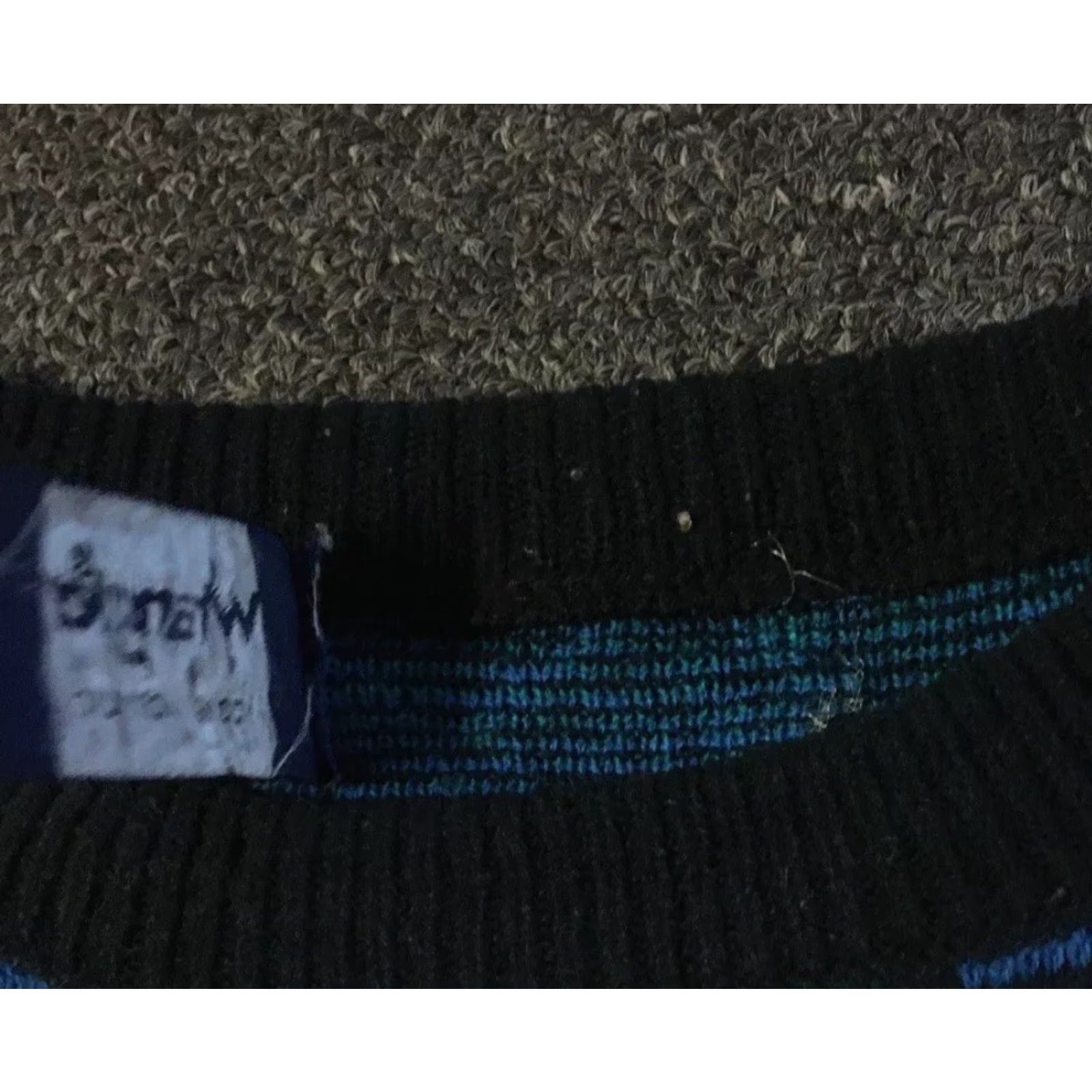 Wrangler VINTAGE Wrangler Abstract AOP Knit Sweater M Men Black 80s 90s Grunge Art Surf Skate Cartoon Size US M / EU 48-50 / 2 - 6 Thumbnail