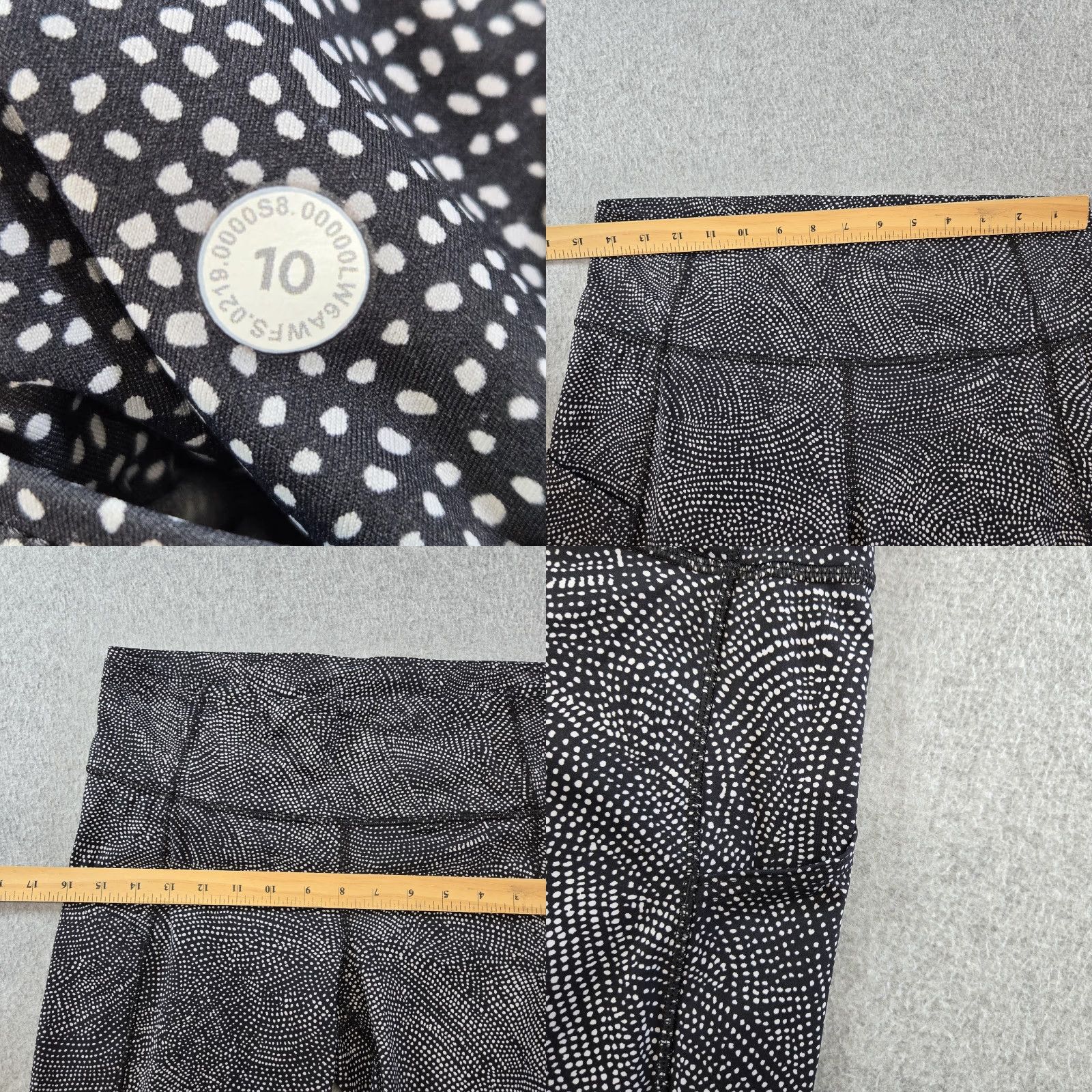 Lululemon Lululemon Leggings Womens 10 Black Cropped Polka Dot Pockets Yoga Athletic Size 32" / US 10 / IT 46 - 8 Thumbnail