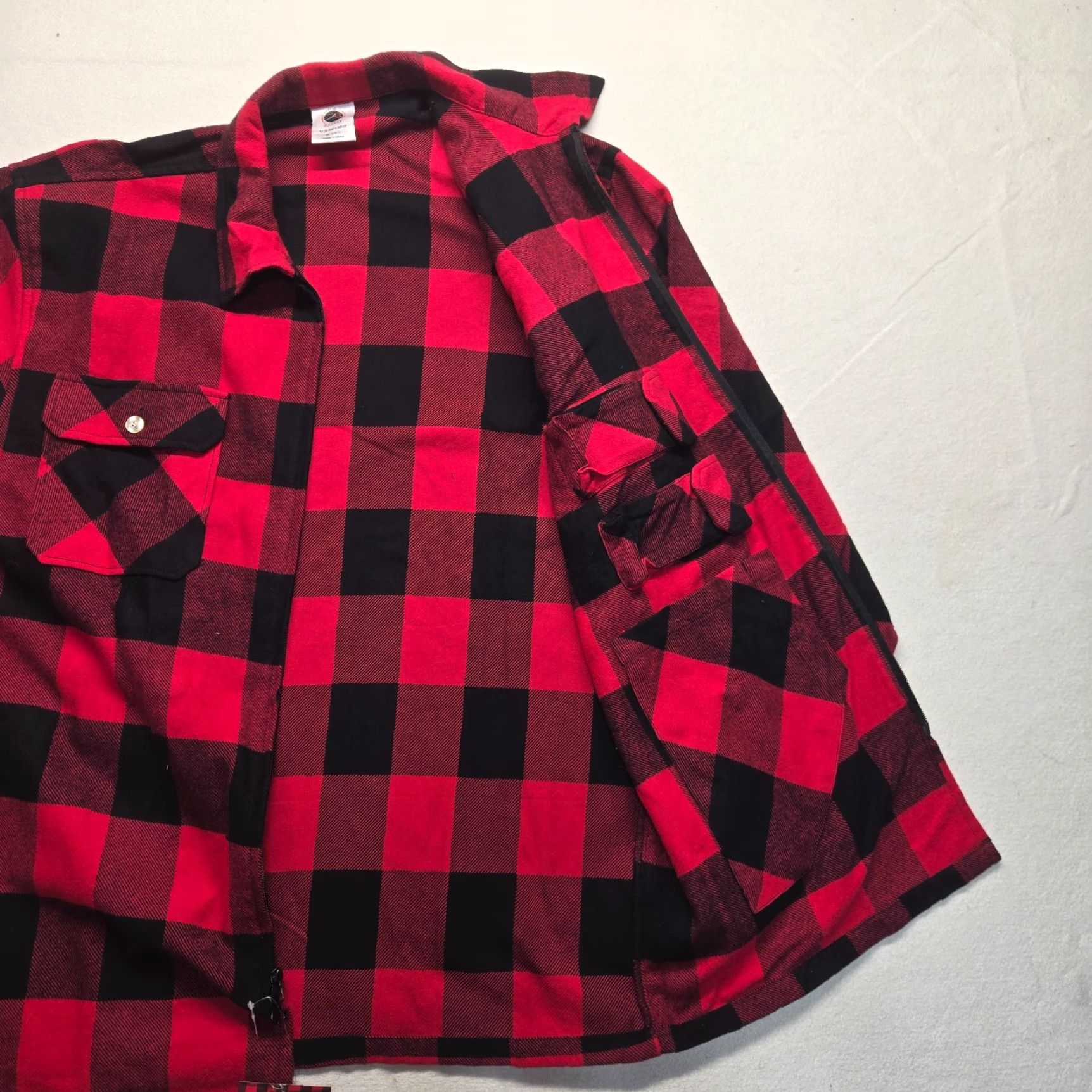 Rothco Rothco Concealed Carry Red Flannel Zip Shirt Buffalo Plaid 2X Big & Tall Jacket Army Pattern Size US XXL / EU 58 / 5 - 5 Thumbnail