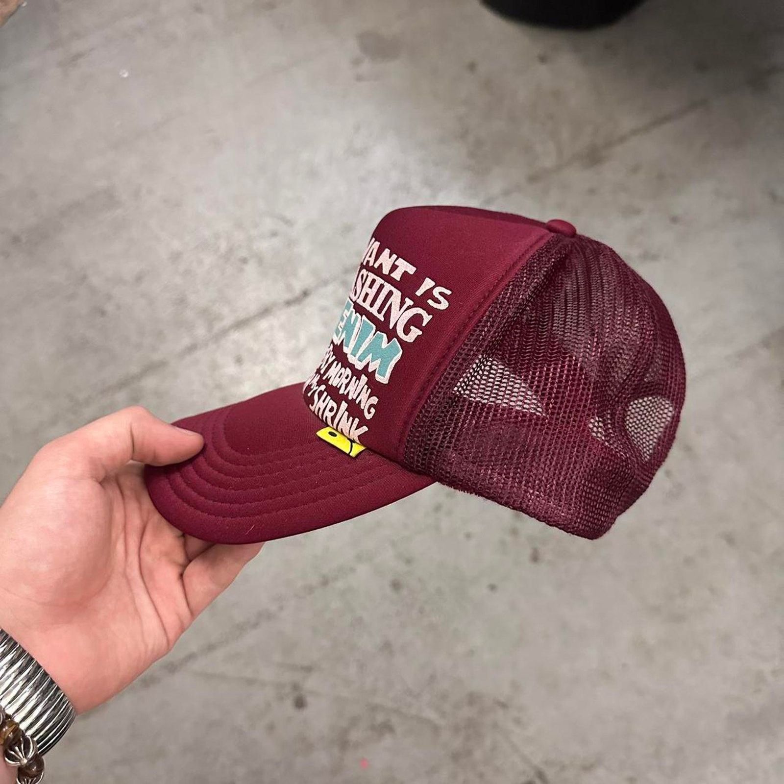 Kapital Kapital Puff Print Laundry Denim Shrink Trucker Hat One Size Size ONE SIZE - 2 Thumbnail