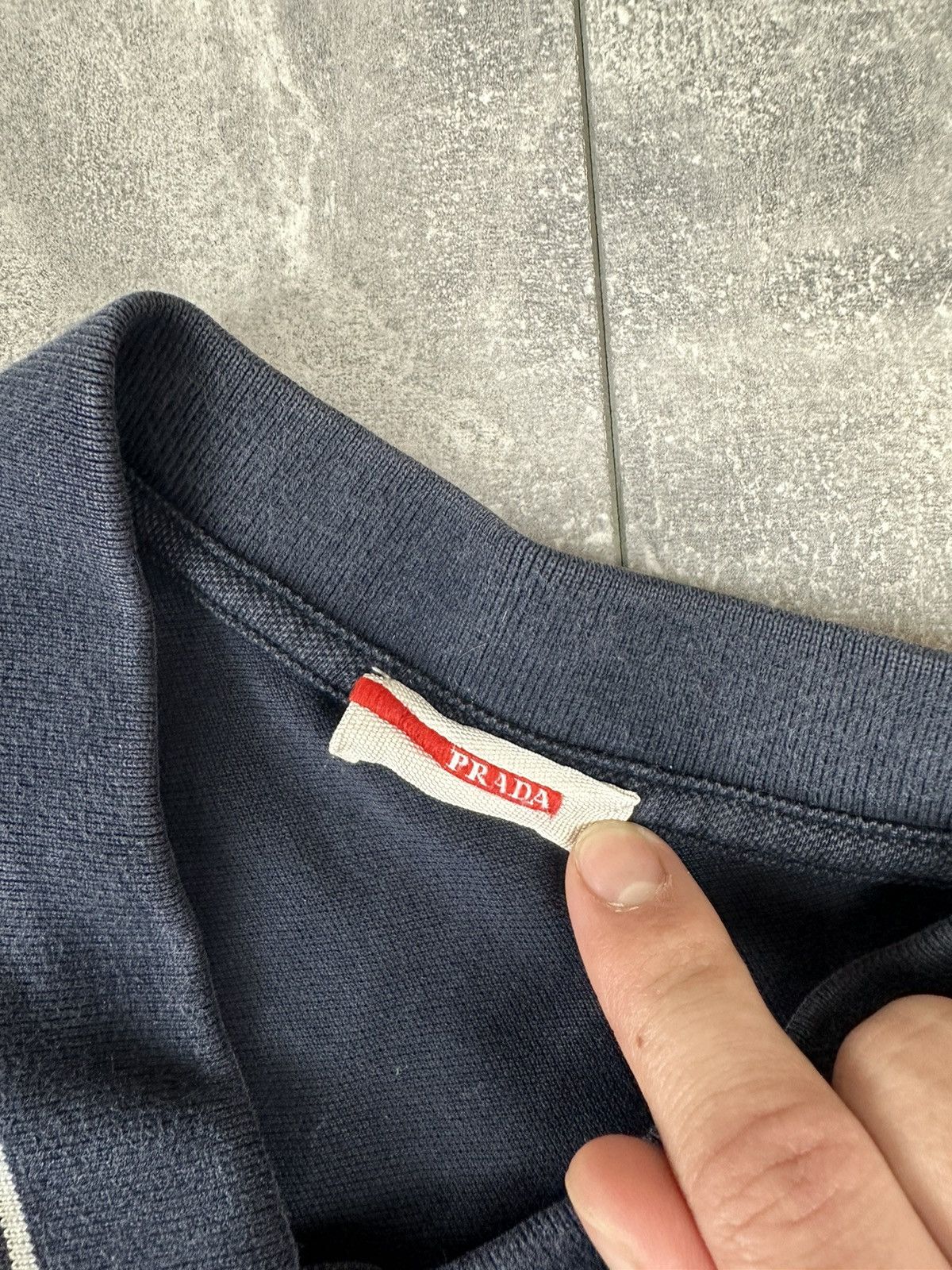Prada Prada Linea Rossa Red Tab Logo Luxury Cotton Polo Size US XXL / EU 58 / 5 - 10 Thumbnail