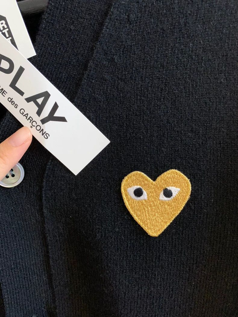 Comme des Garcons Comme Des Garcons Golden heart black sweater cardigan 2504- Size US S / EU 44-46 / 1 - 4 Thumbnail