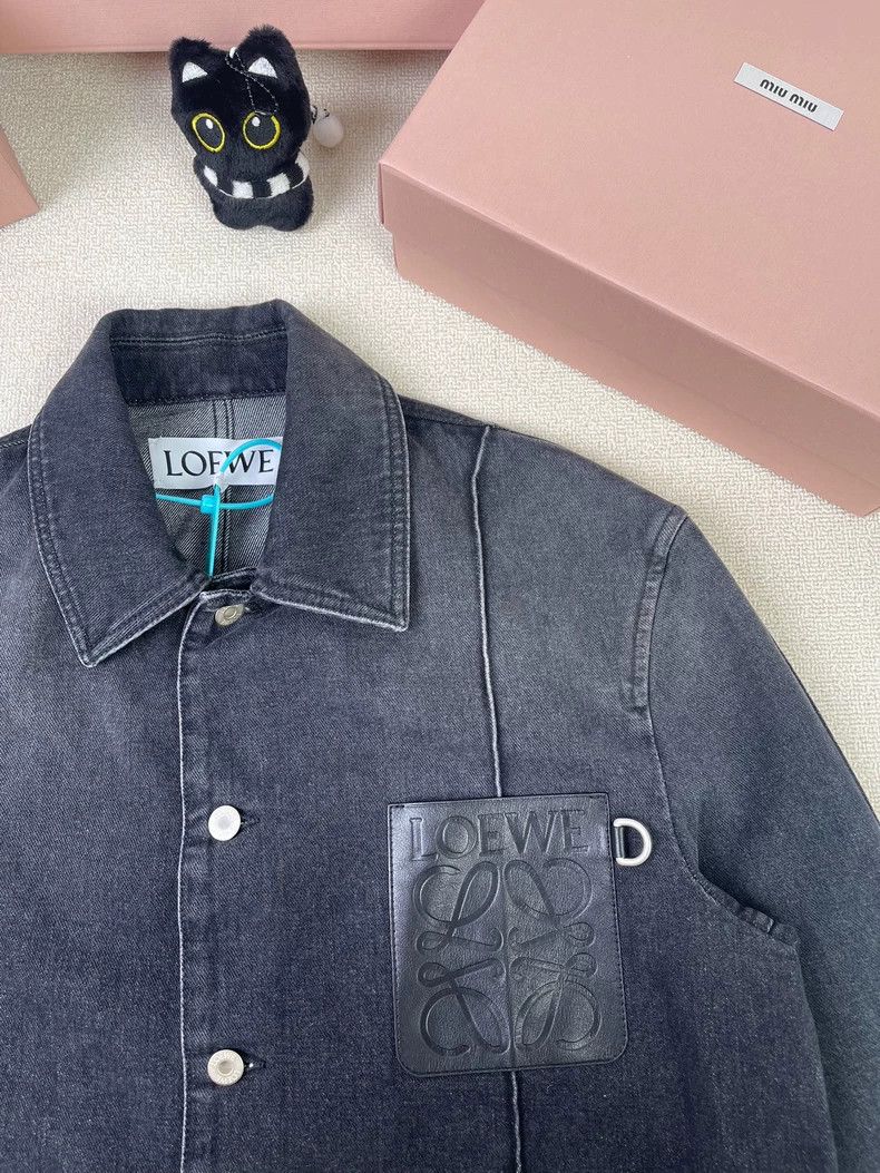 Loewe LOEWE Pure color Logo label single row button casual jacke Size US M / EU 48-50 / 2 - 2 Thumbnail