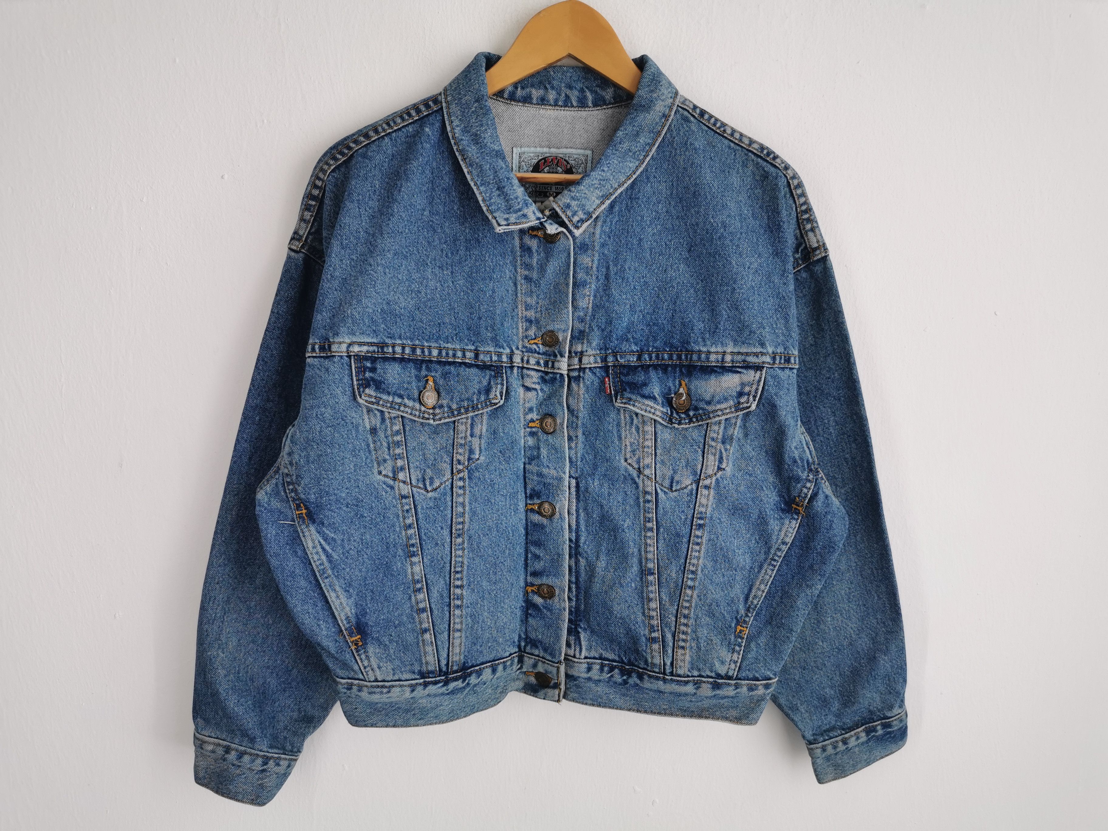 Levi's Vintage 90s Levis Denim Jeans Jacket Made In USA Size M Size US M / EU 48-50 / 2 - 1 Thumbnail