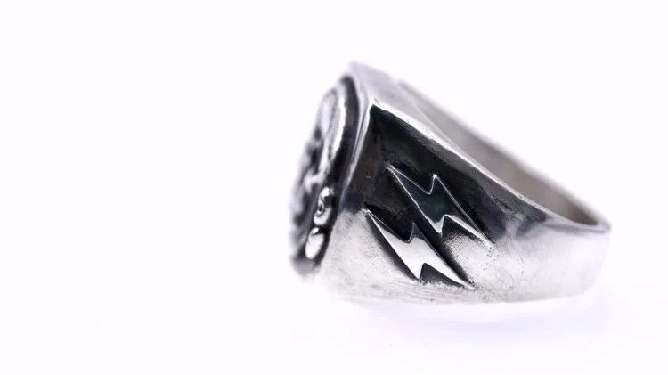 Jewelry Resizable High Voltage Danger Warning Signal Ring Size ONE SIZE - 4 Thumbnail