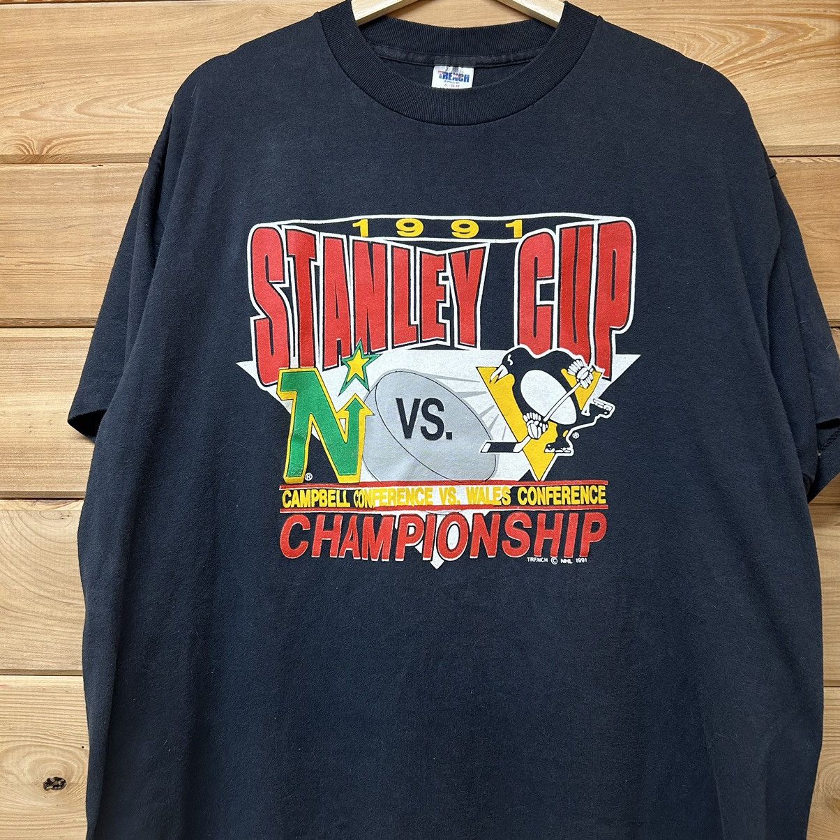 Vintage Vintage Pittsburgh Penguins North Stars Stanley Cup T Shirt Size US XL / EU 56 / 4 - 2 Thumbnail