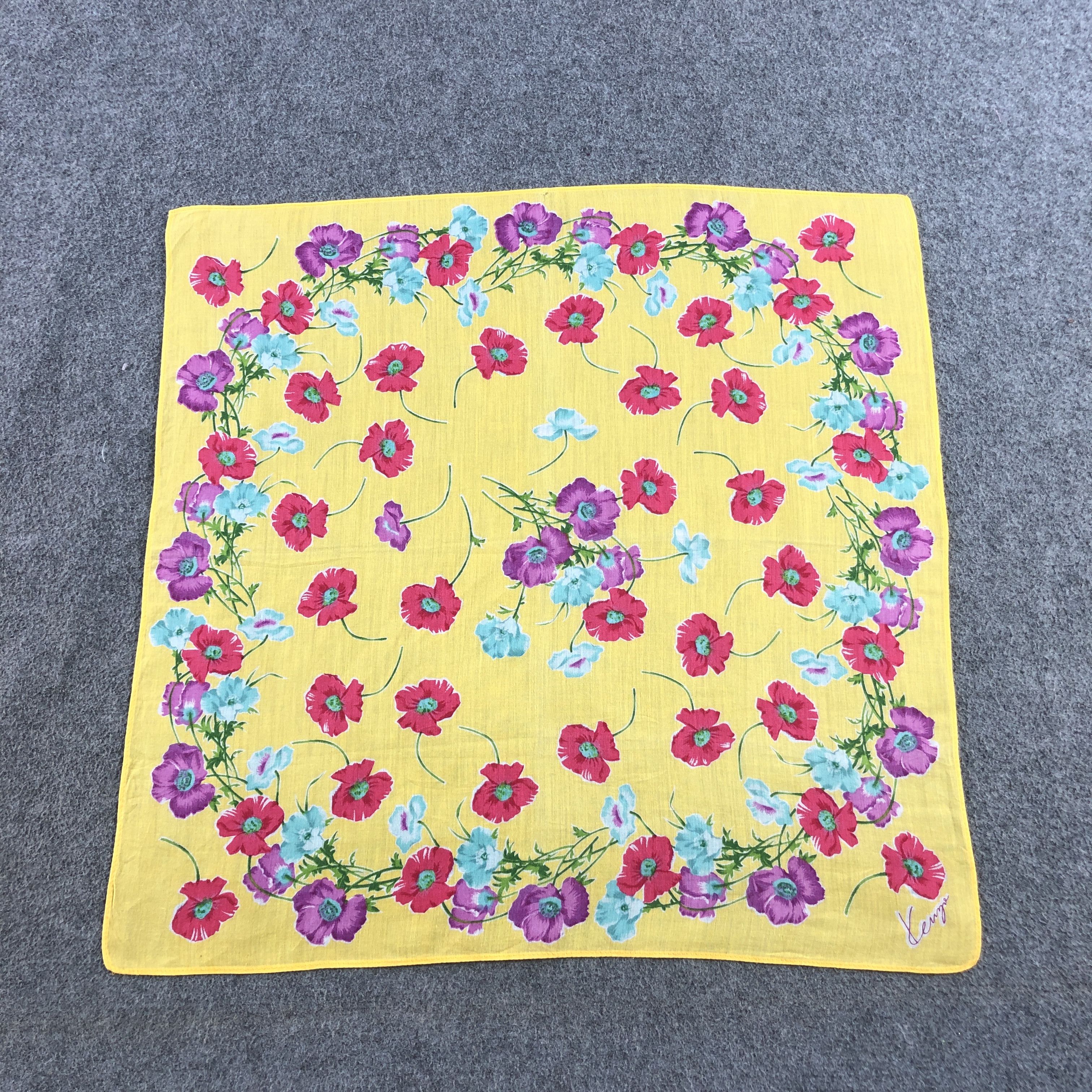 Kenzo Kenzo Floral Handkerchief Neckerchief Bandana H2403 Size ONE SIZE - 2 Thumbnail