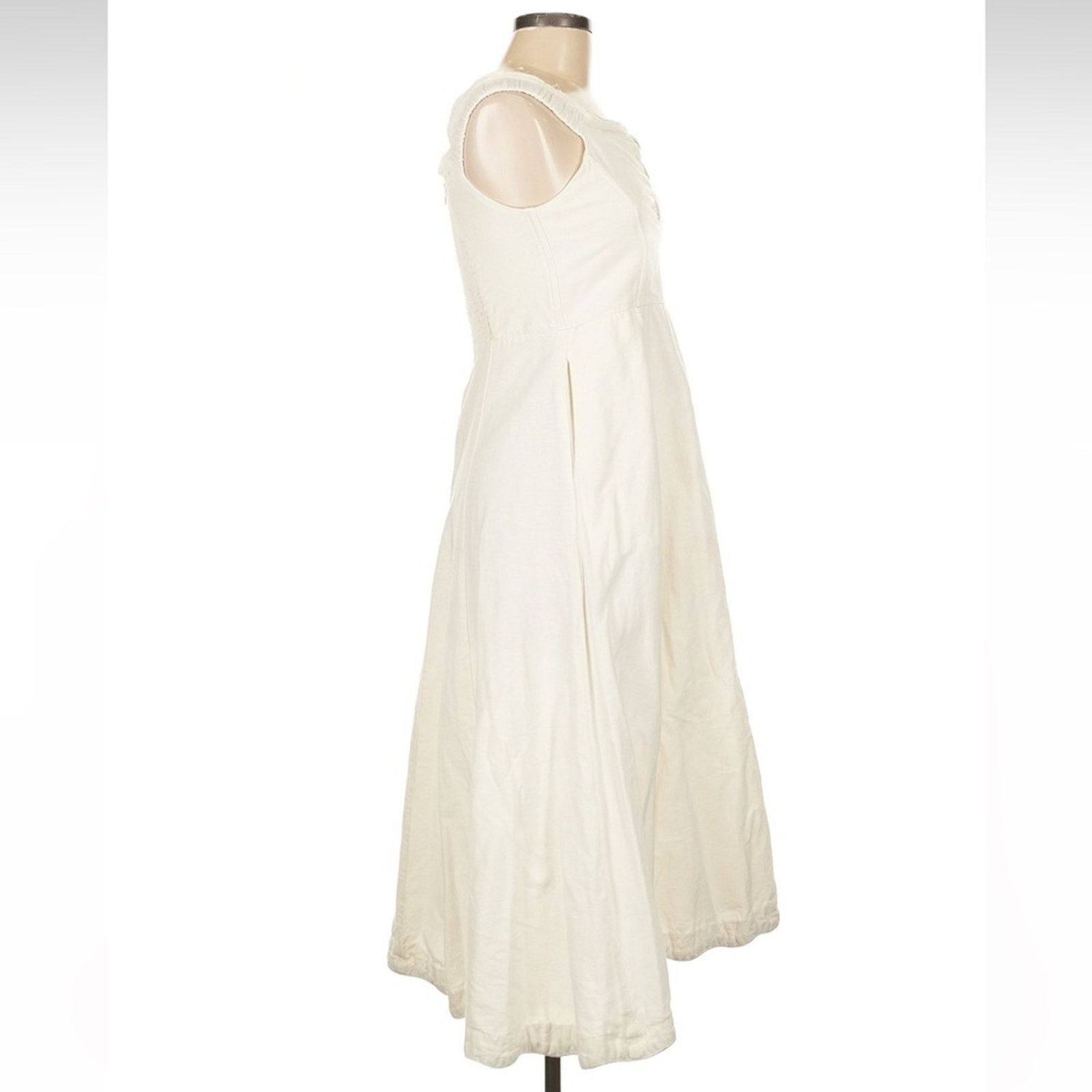 Sea New York Sea New York Ivory Midi Dress - Size 6 - Linen Blend Size M / US 6-8 / IT 42-44 - 3 Thumbnail