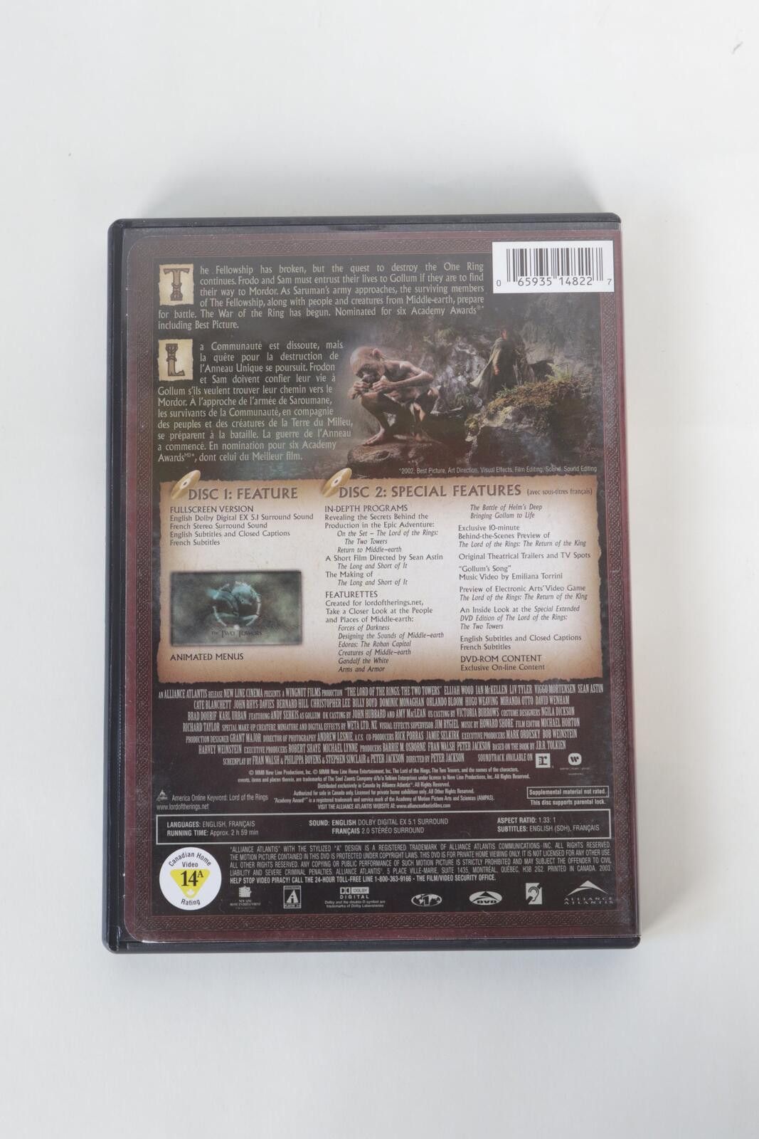 Other The Lord Of The Rings Motion Picture Trilogy Fullscreen DVD Size ONE SIZE - 10 Thumbnail