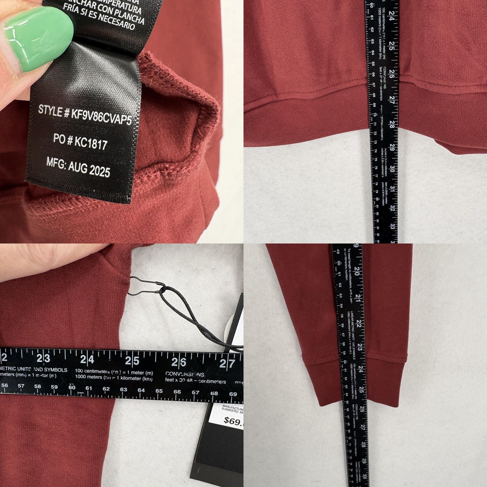 Kenneth Cole Kenneth Cole Sweatshirt Mens XL Red Fleece Snap Mock Neck Pullover Golf Casual Size US XL / EU 56 / 4 - 8 Thumbnail