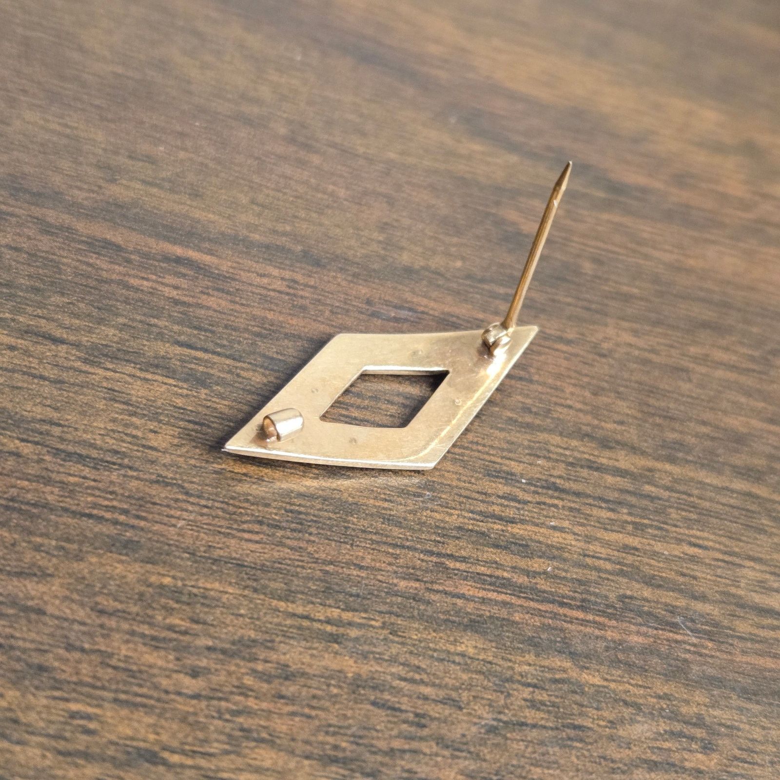 Vintage Antique Art Deco 10K Yellow Gold Seed Pearl Lozenge Brooch Size ONE SIZE - 5 Thumbnail