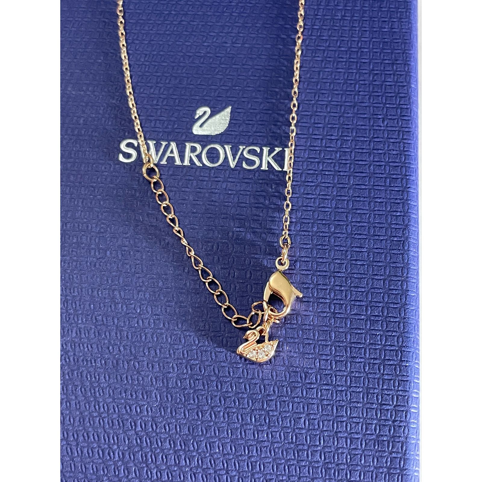 Swarovski Swarovski Feather Y shape necklace in Rose Gold Plated Size ONE SIZE - 5 Thumbnail