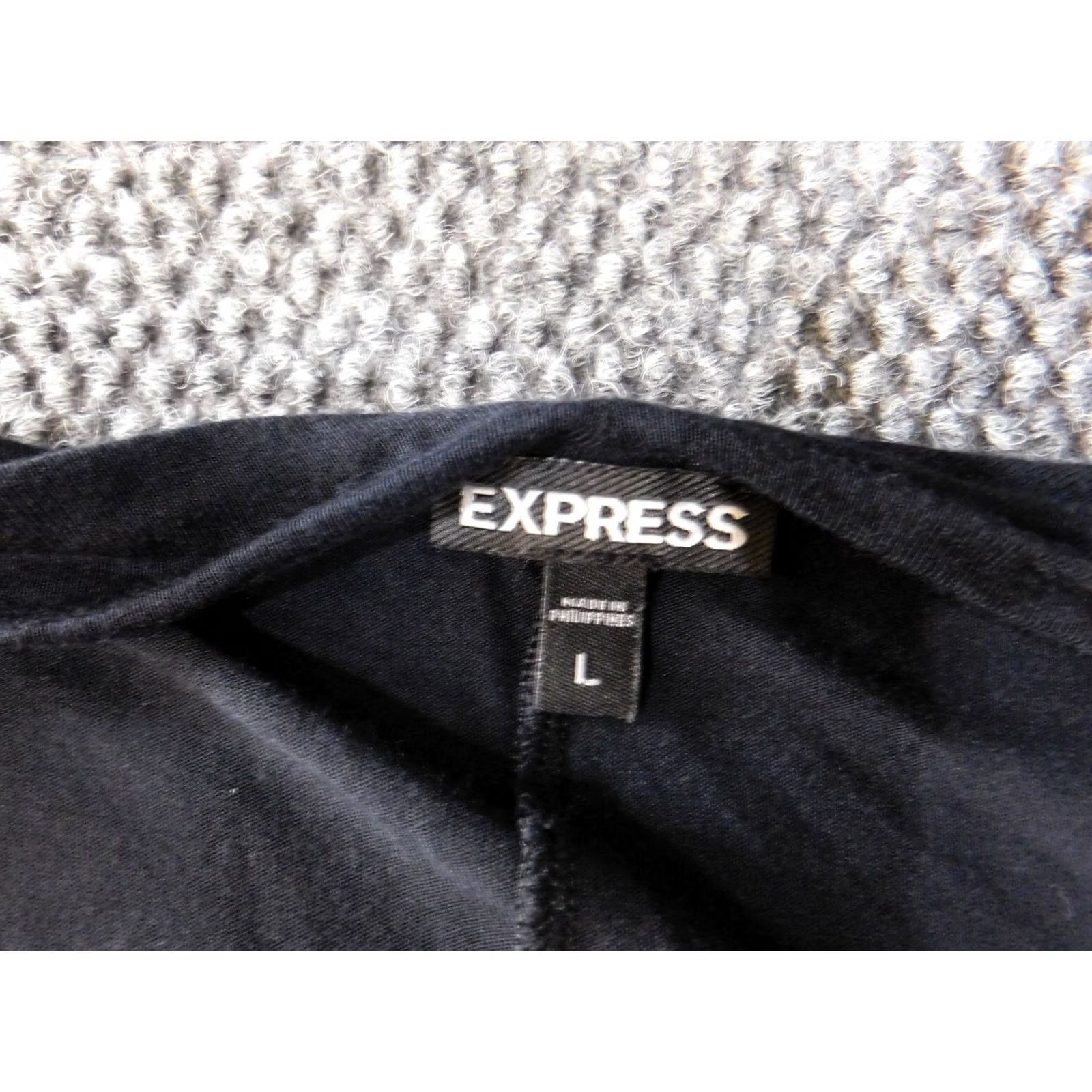 Express Express Blouse L Women Black Collared Sleeveless Pullover Rayon Casual Stretch Top Size L / US 10 / IT 46 - 5 Thumbnail