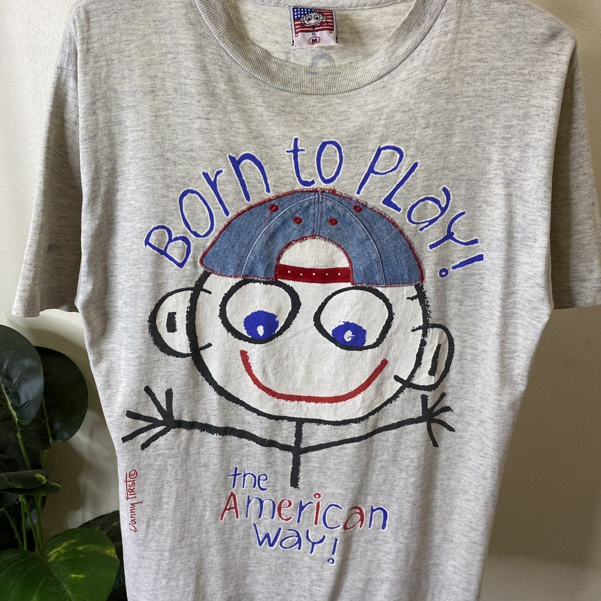Vintage 1990s Danny First Born To Be Play T Shirt Size US M / EU 48-50 / 2 - 2 Thumbnail