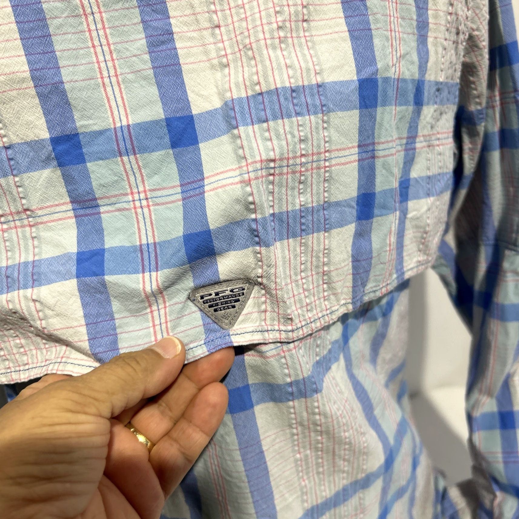 Vintage Columbia PFG Super Bahama Vented Plaid Button Down Fishing Shirt Women Sz M Size M / US 6-8 / IT 42-44 - 4 Thumbnail
