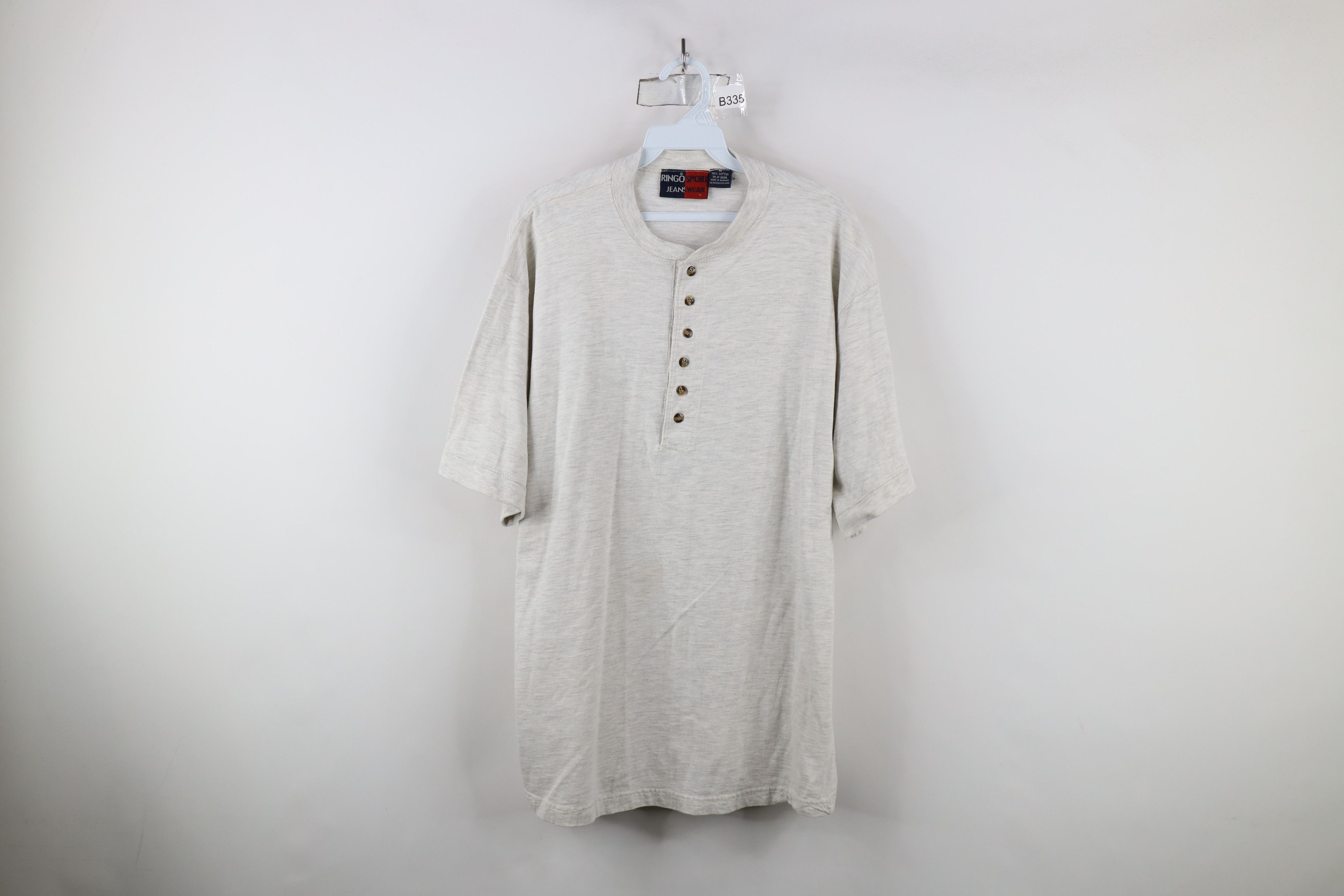 Vintage Vintage 90s Streetwear Baggy Fit Short Sleeve Henley T-Shirt Size US M / EU 48-50 / 2 - 1 Thumbnail