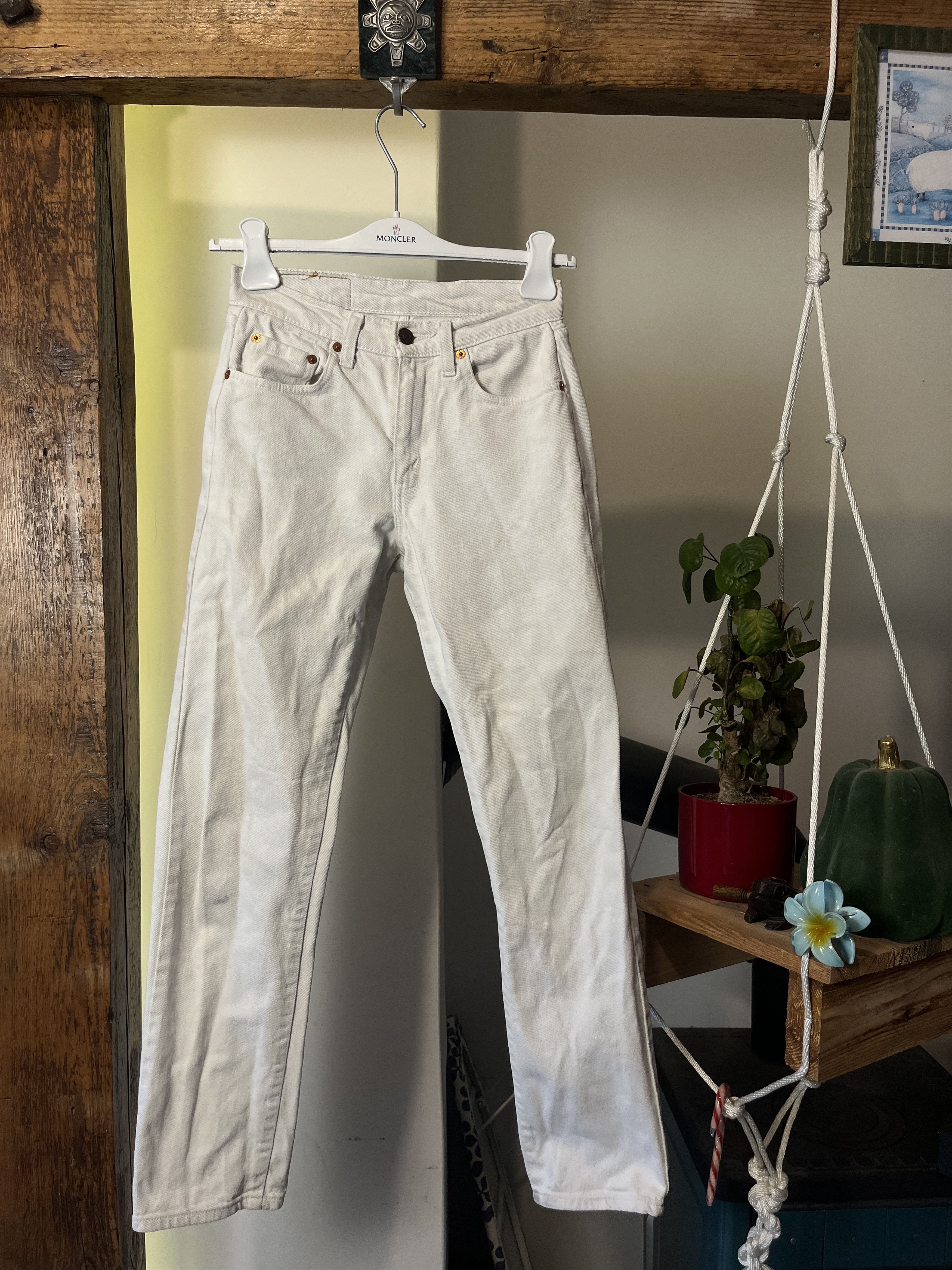 Levi's × Levi's Vintage Clothing Vintage 90s Levi's 805 White Made in Italy Denim Jeans Size US 27 - 2 Thumbnail