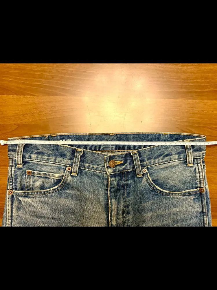 Celine Celine 19SS by Hedi Distressed Cut Straight Lag Denim-2507 Size US 31 - 4 Thumbnail