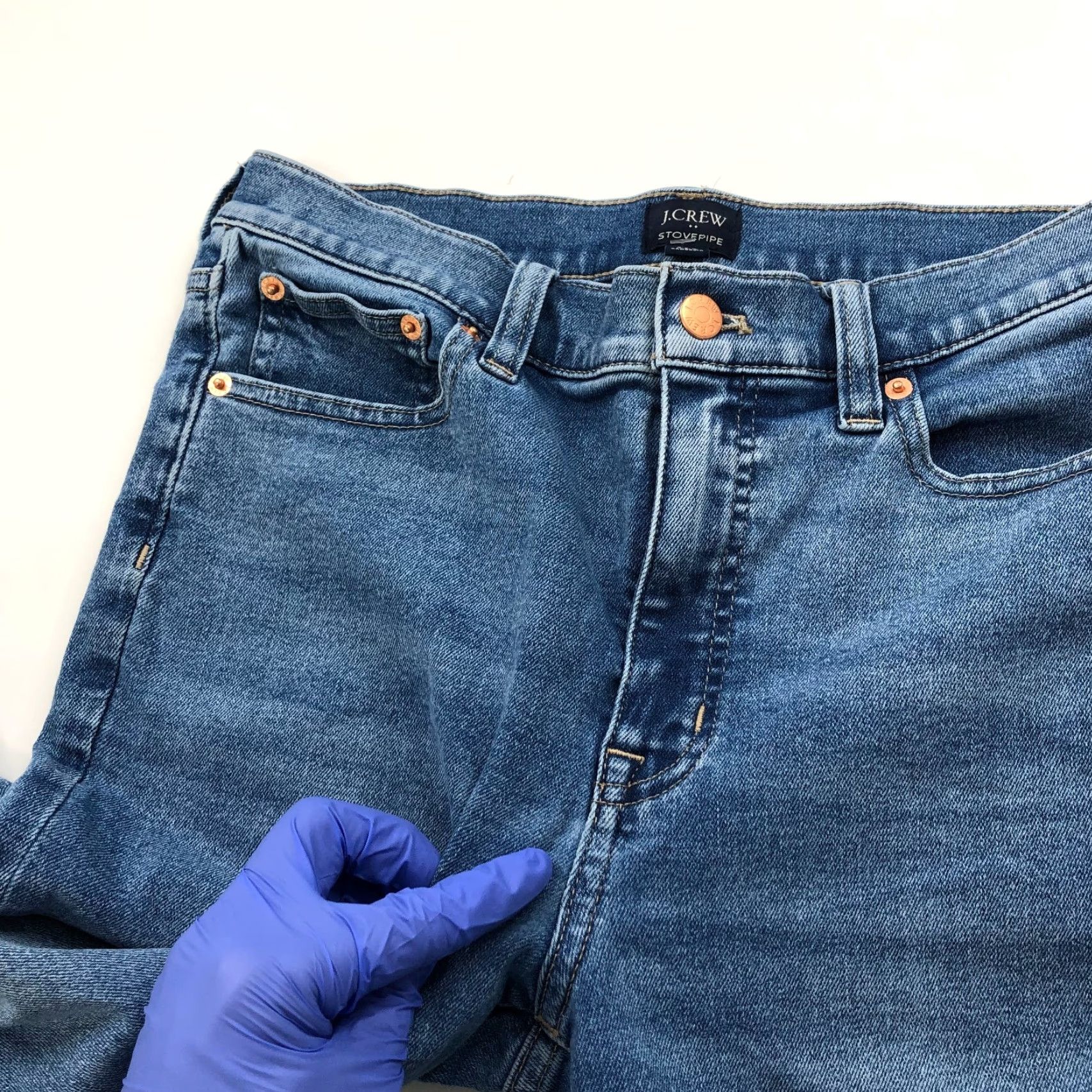 J.Crew J.CREW Factory Stovepipe 28p Petite Denim Jeans BlueMid Rise Jeans 5-Pocket Stretch Womens Petite 28P Blue Size 28" / US 6 / IT 42 - 5 Thumbnail