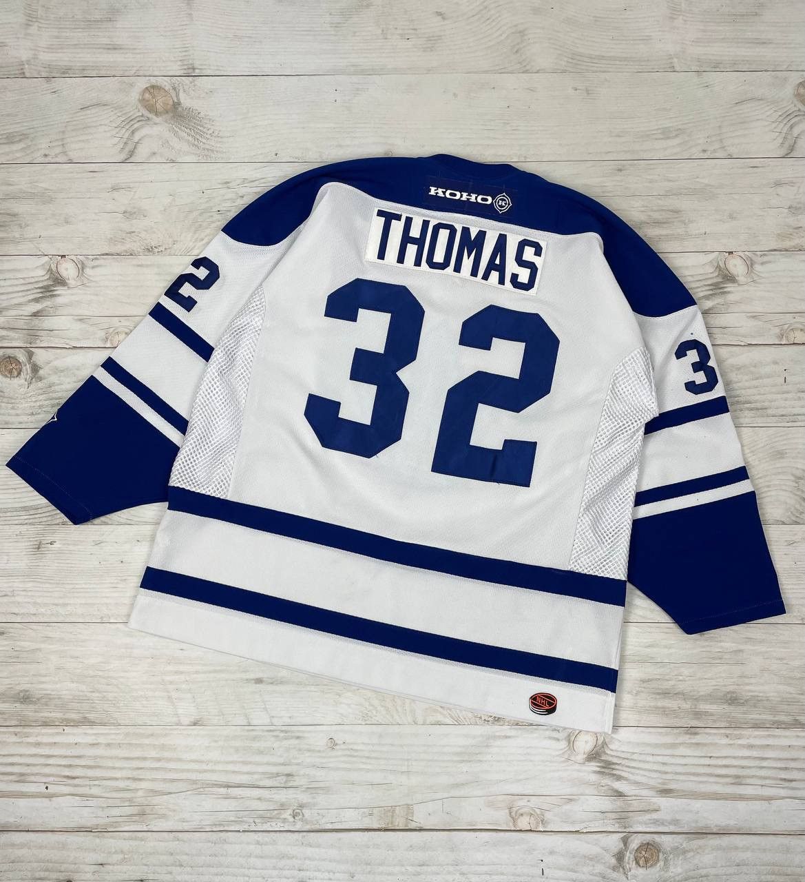 image of NBA x Soccer Jersey Toronto Maple Leafs 2001 Steve Thomas 32 Nhl Hockey Jersey in White (Size XL)