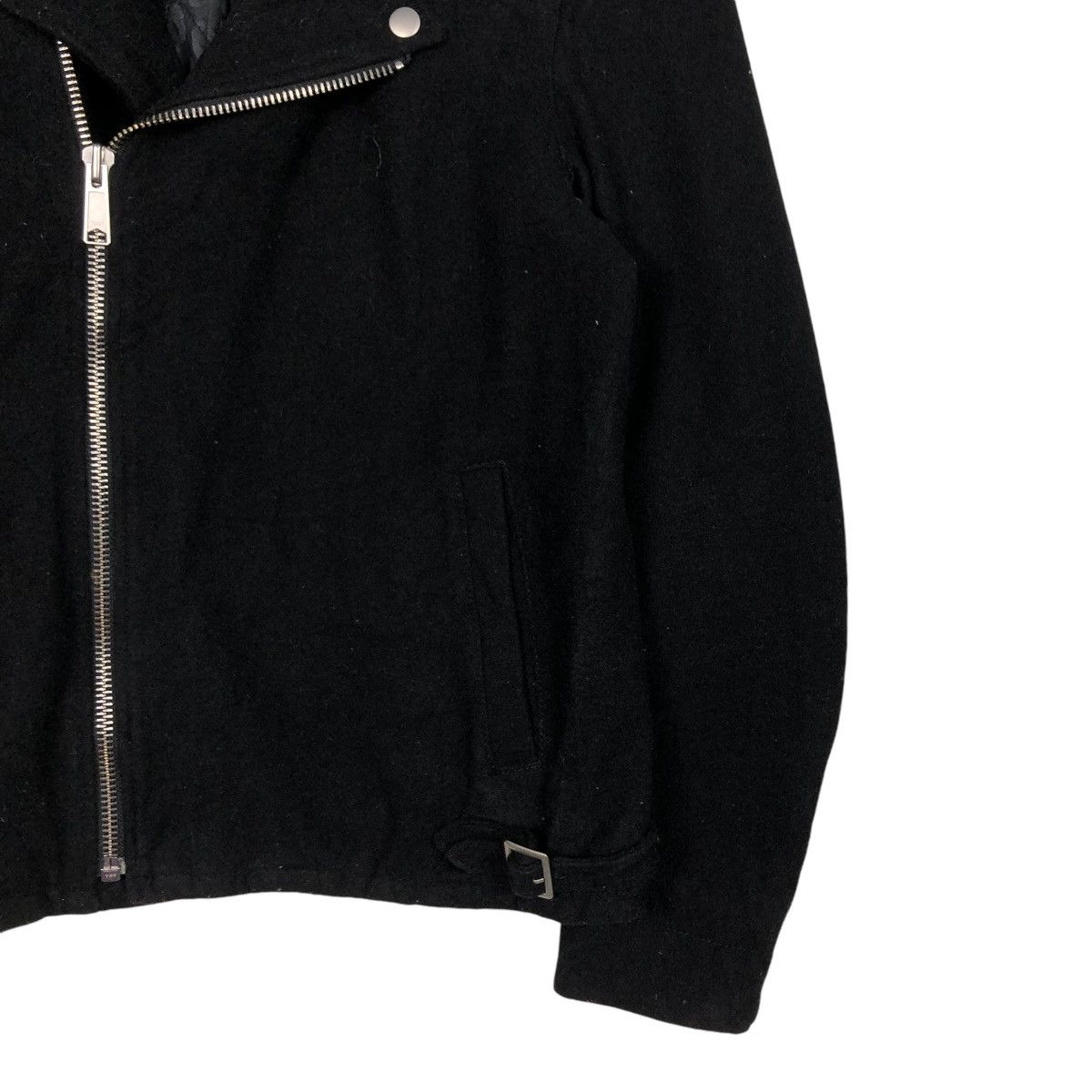 Hysteric Glamour 🔥VINTAGE WOOL CROPPED BIKER JACKET RAGEBLUE DOUBLE COLLAR Size US M / EU 48-50 / 2 - 7 Thumbnail