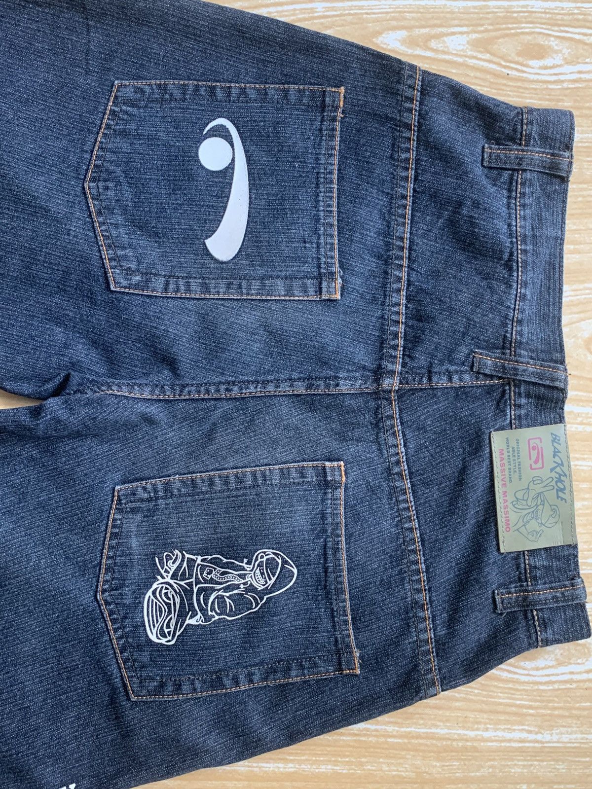 Massive Massive Massimo Blackhole HipHop Baggy Jeans Pants Size US 29 - 13 Thumbnail