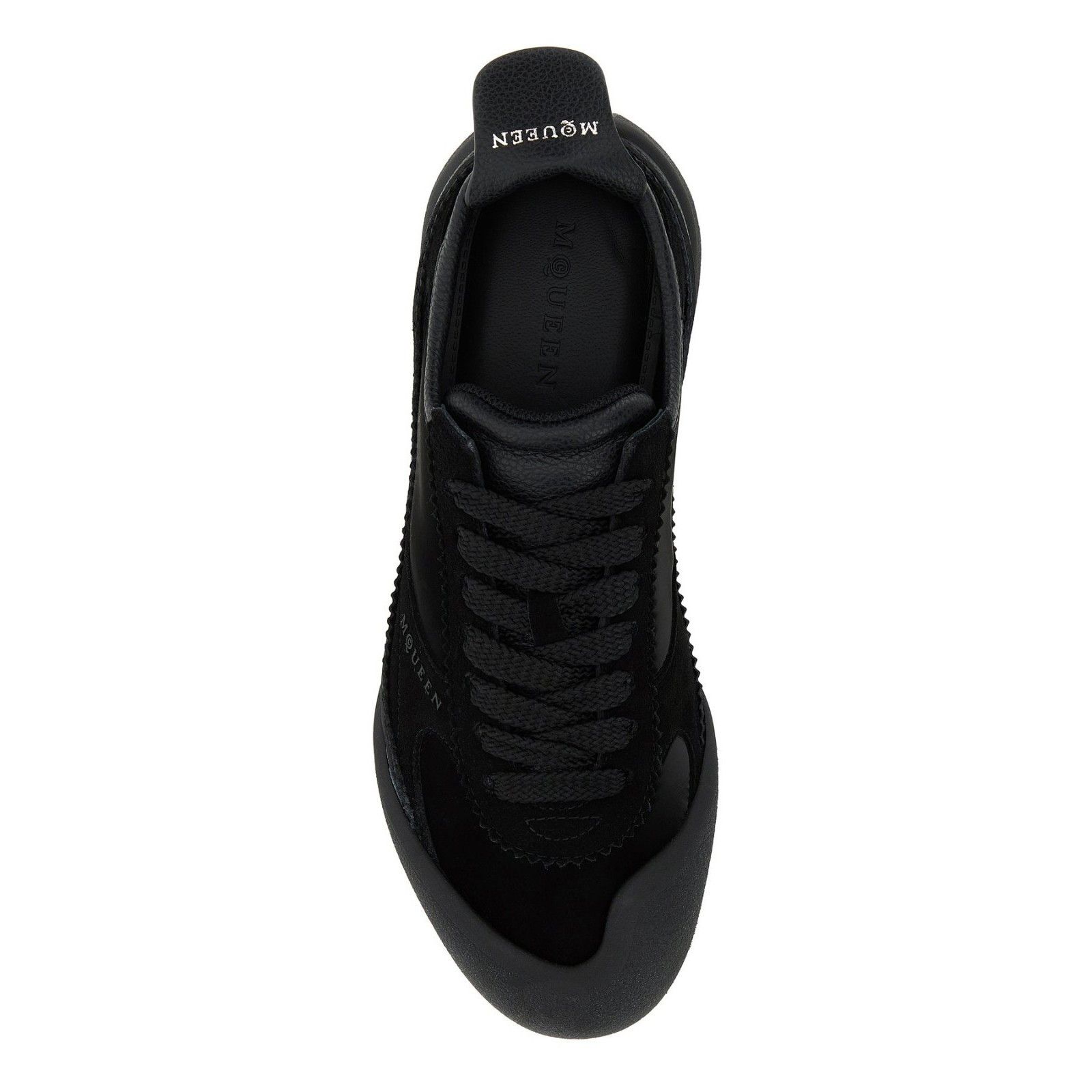 Alexander McQueen ALEXANDER MCQUEEN Black Canvas Suede Sneakers New & Authenti Size US 9 / IT 39 - 4 Thumbnail