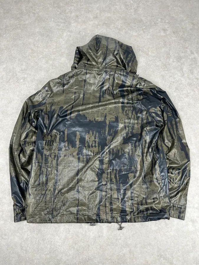 John Galliano AW2010 John Galliano Khaki Military Camouflage Newspaper Light Jacket Size US L / EU 52-54 / 3 - 6 Thumbnail
