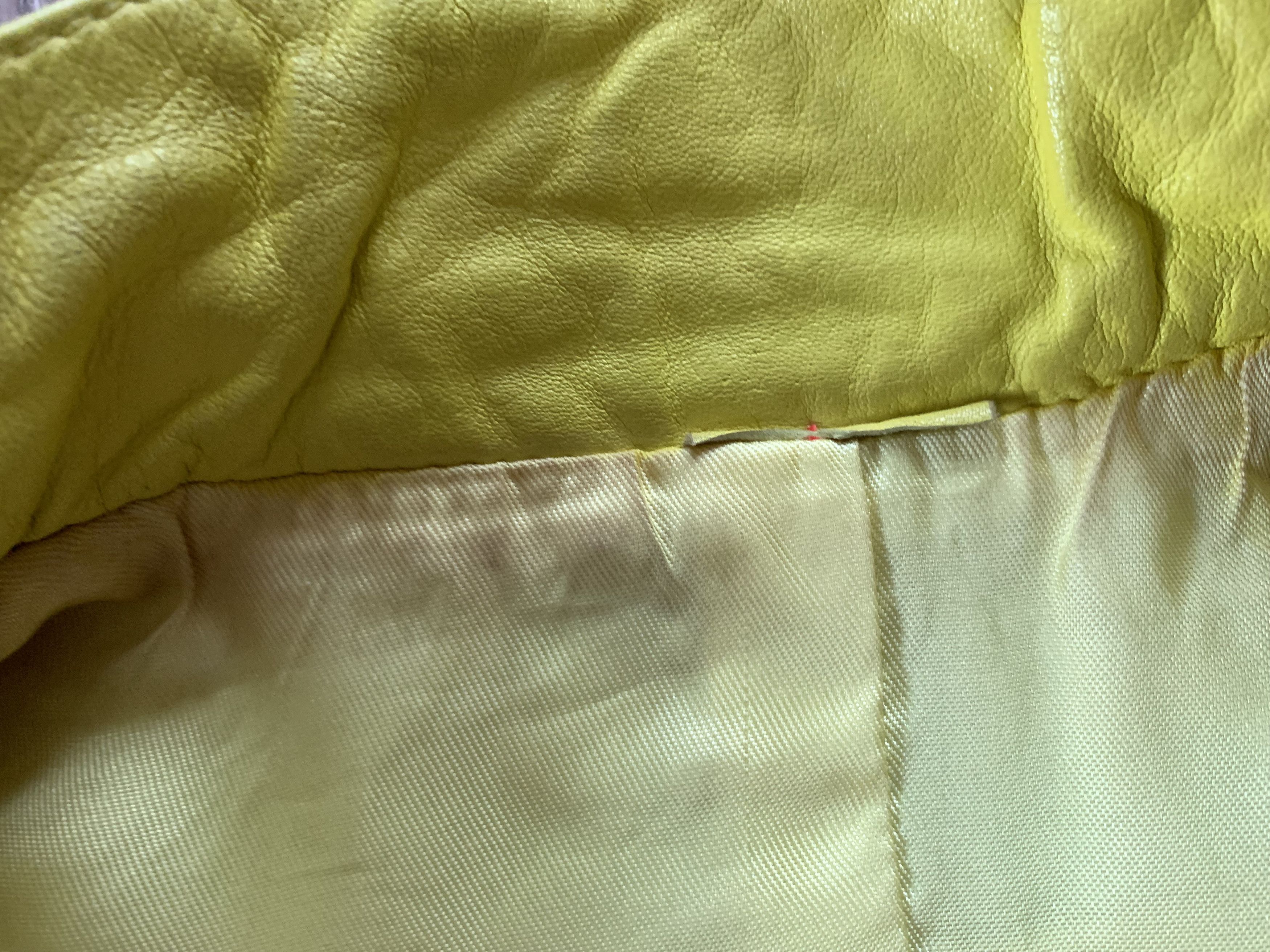 Patrizia Pepe Womens Patrizia Pepe Yellow Leather Jacket Size S / US 4 / IT 40 - 9 Thumbnail