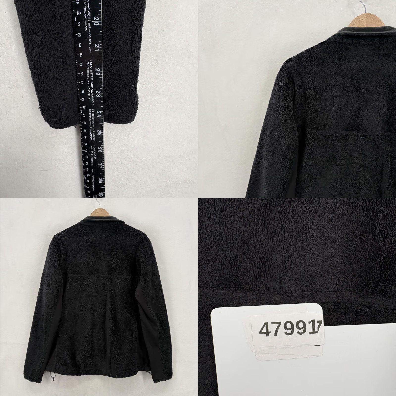 Mountain Hardwear VINTAGE Mountain Hardwear Womens XL Pyxis Tech Jacket Black Plush Zip Fleece Camp Trail Size XL / US 12-14 / IT 48-50 - 8 Thumbnail