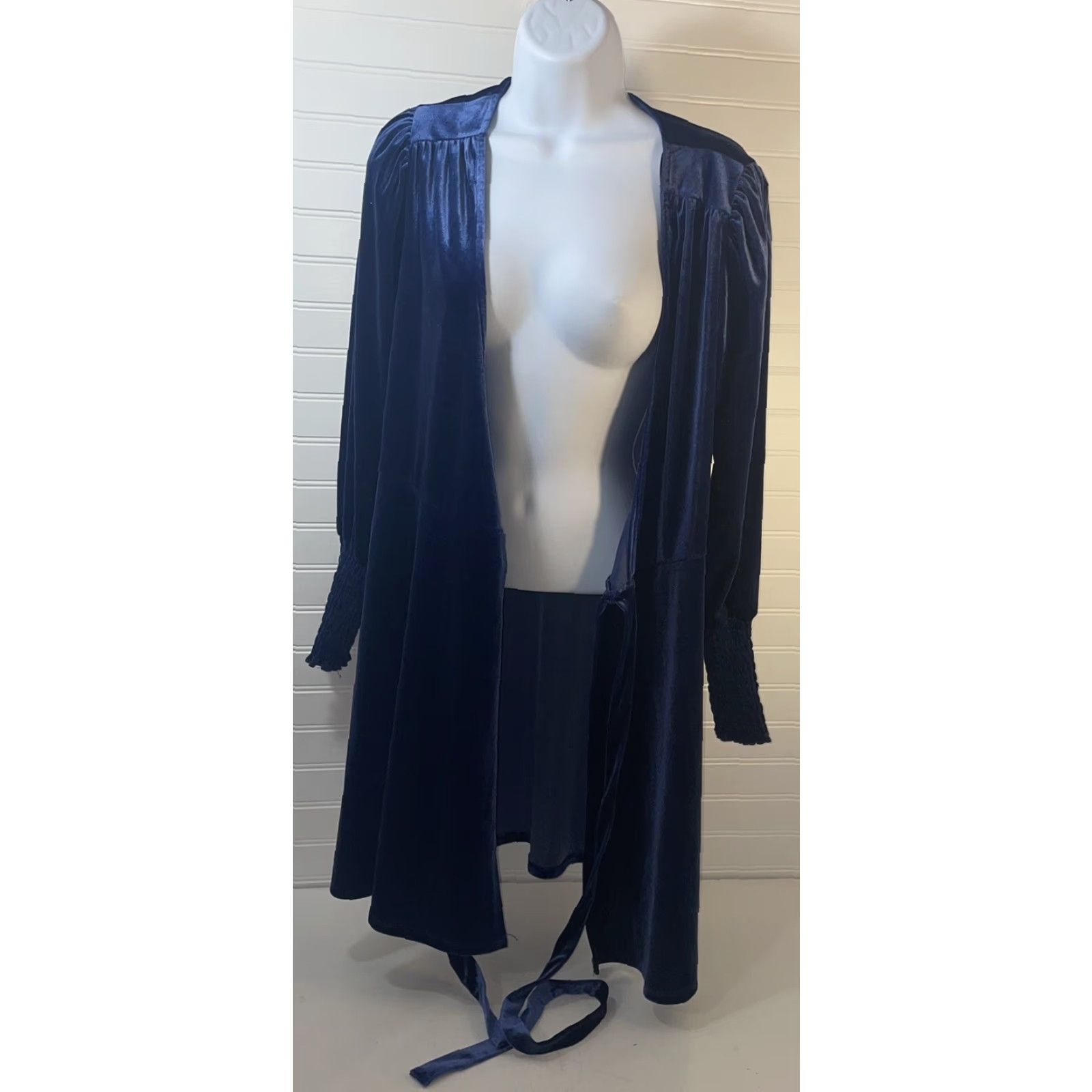 Vintage Miami Wrap Dress Women Small V Neck Long Sleeve Blue Francesca’s S/25AJ90APKD Size S / US 4 / IT 40 - 7 Thumbnail