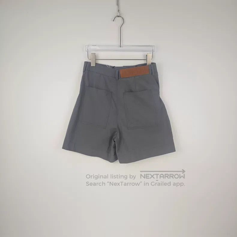 Loewe Loewe Grey Leather Edge Bow Tie Leather Tag Shorts Size 24" / US 00 / IT 34 - 4 Thumbnail