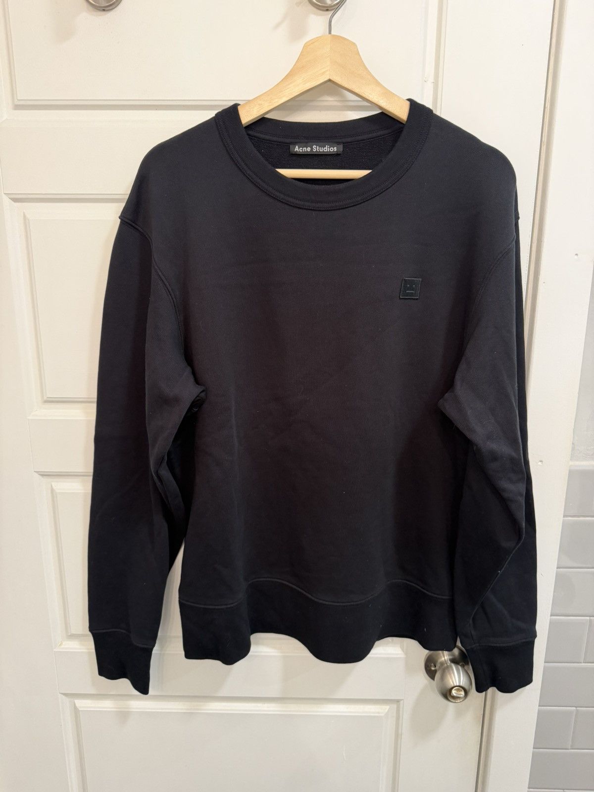 Acne Studios Acne Studios Fairview Face Crewneck Sweatshirt Black Size US M / EU 48-50 / 2 - 2 Thumbnail