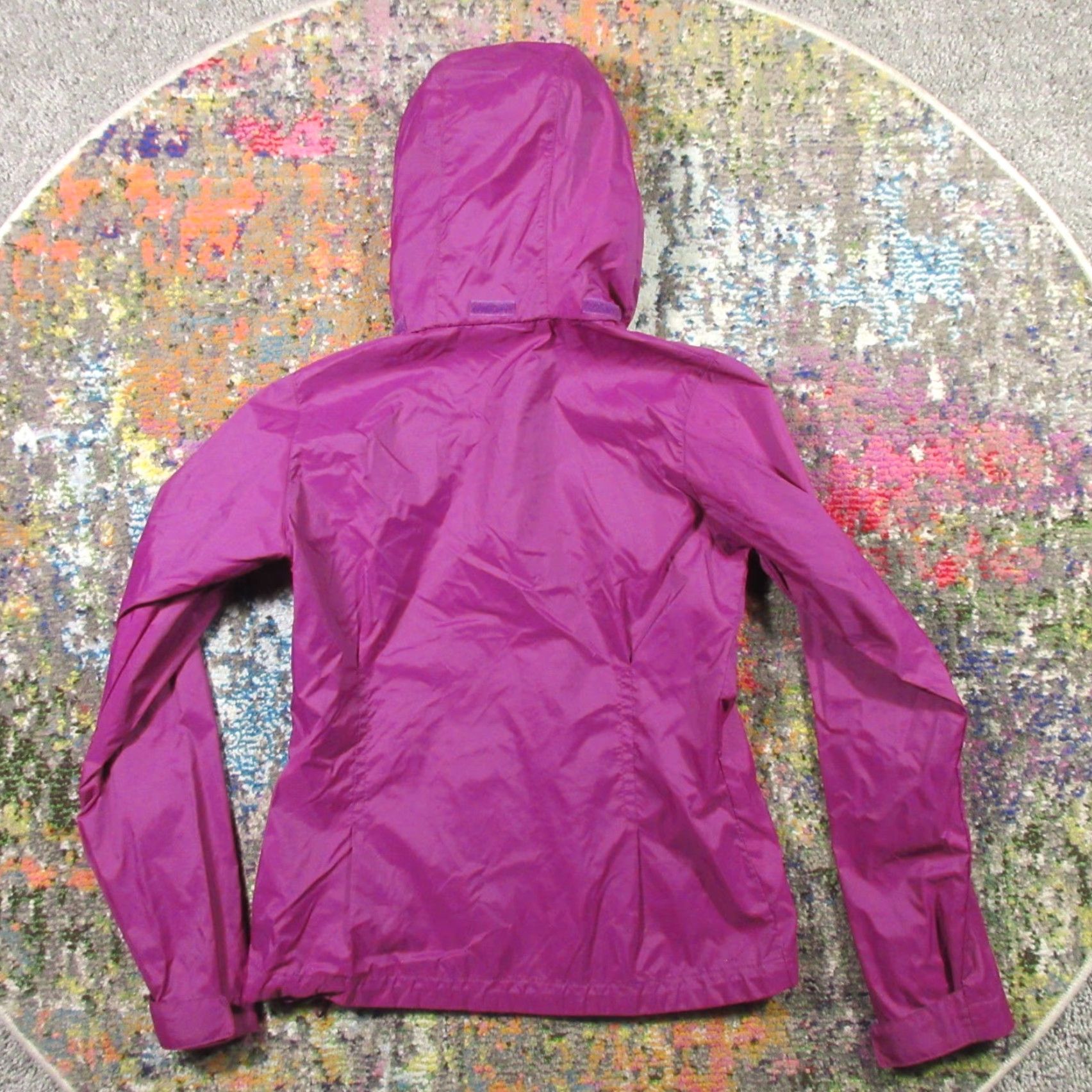 Vintage Columbia Windbreaker Jacket Womens XS Purple Lightweight Hooded Packable EUC Regular Fit Long Zip Size XS / US 0-2 / IT 36-38 - 2 Thumbnail