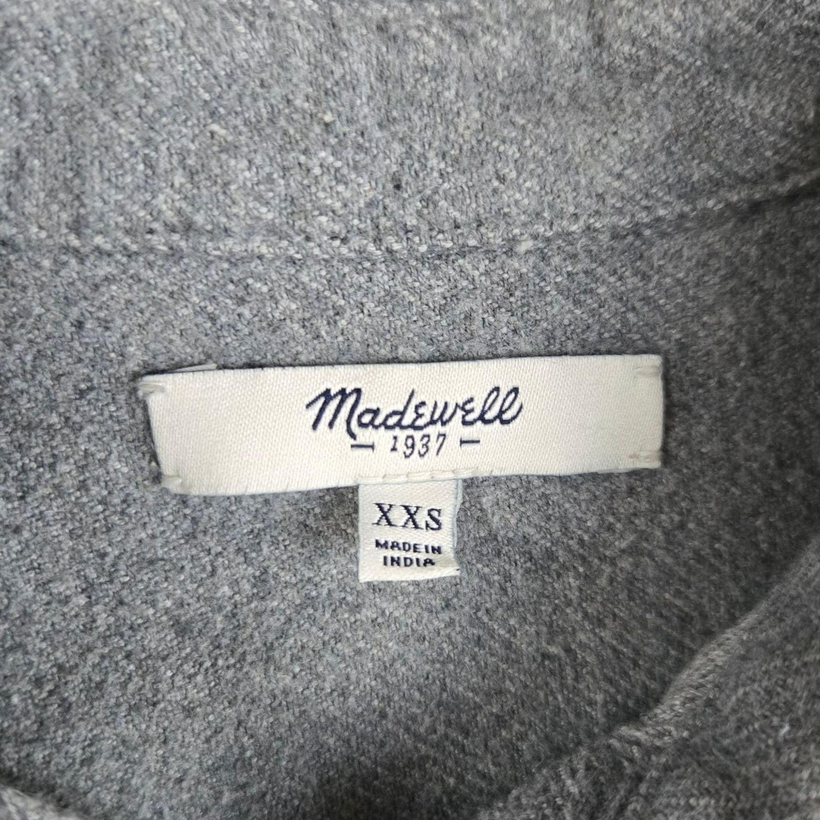 Madewell Madewell Gray Sunday Button-Down Flannel Shacket Size XXS Size XXS / US 00 / IT 34 - 5 Thumbnail
