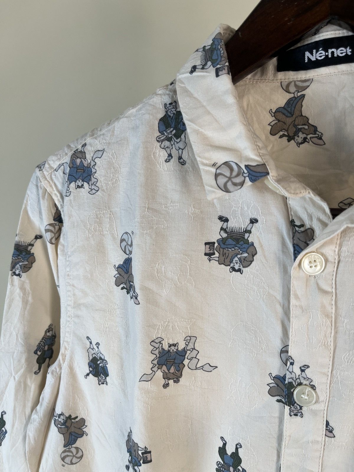 Issey Miyake Ne-net By Issey Miyake Full Printed Shirt Size US S / EU 44-46 / 1 - 4 Thumbnail