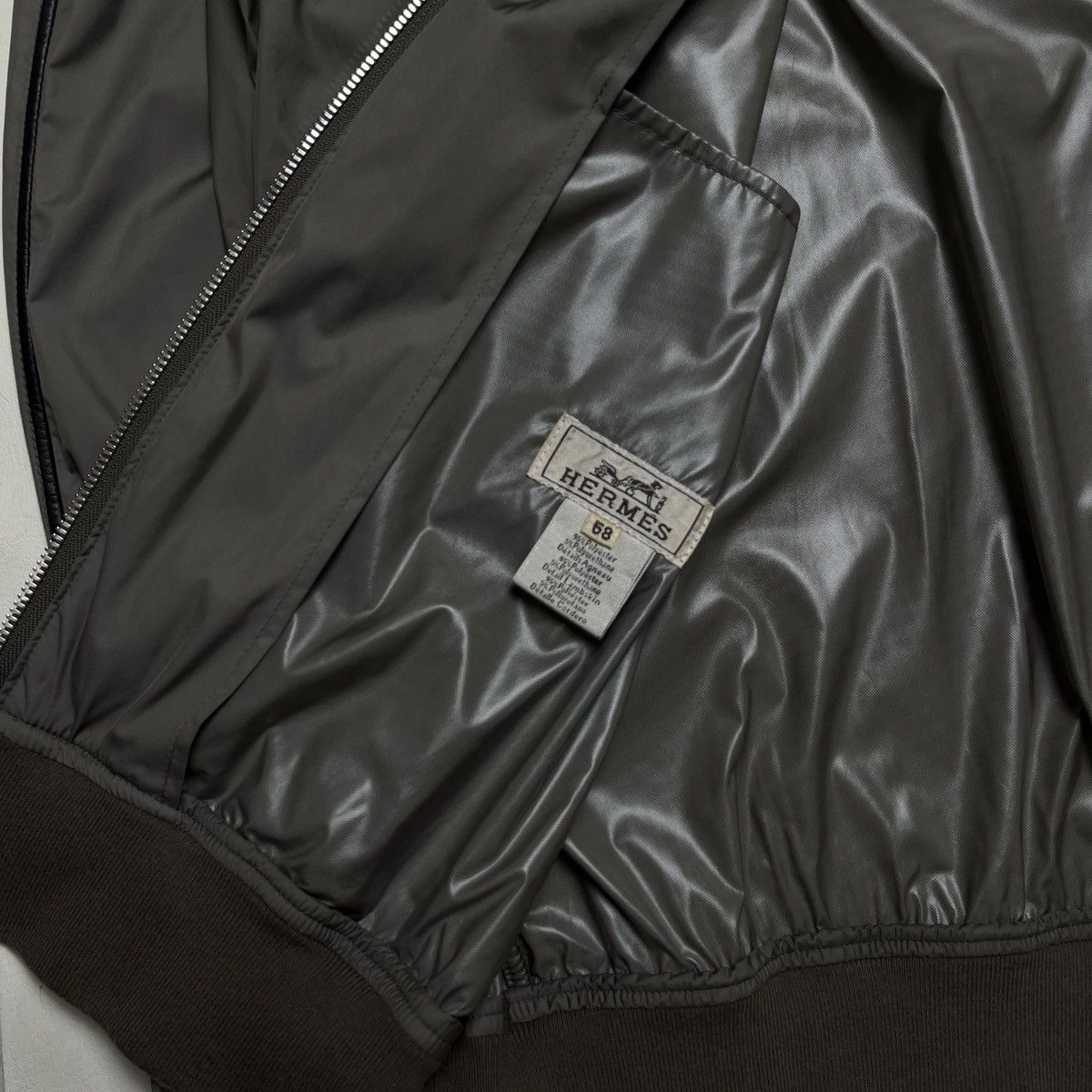 Hermes Hermes Leather Trim Zip-up Jacket Size US L / EU 52-54 / 3 - 5 Thumbnail